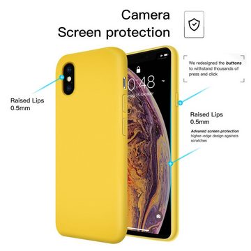CoolGadget Handyhülle Silikon Colour Series Slim Case für Apple iPhone X, iPhone XS 5,8 Zoll, Hülle weich Handy Cover für iPhone X / XS Schutzhülle