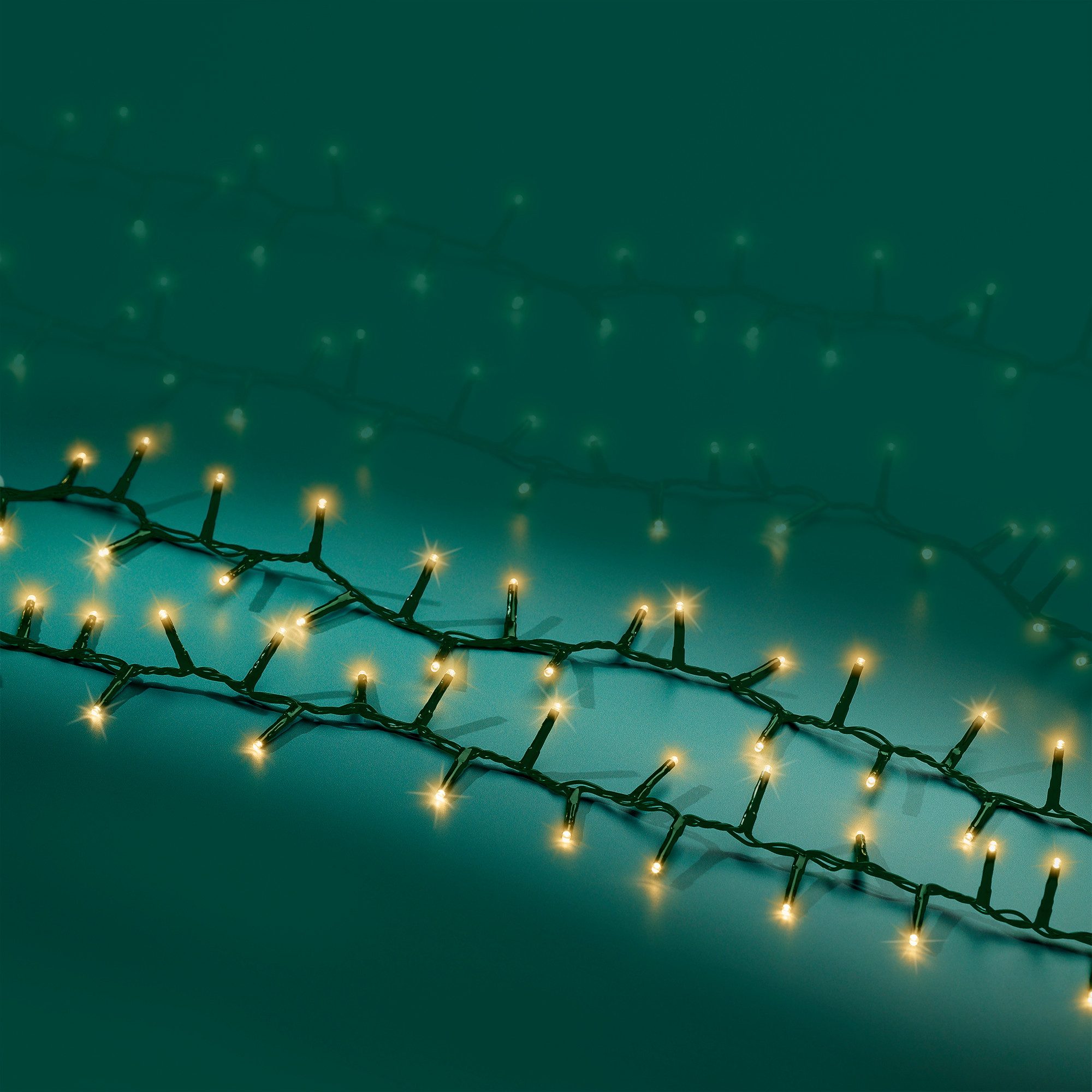 Lumineo LED-Lichterkette Lumineo Lichterkette COMPACT 220 LED 5 m, Soft Gol günstig online kaufen