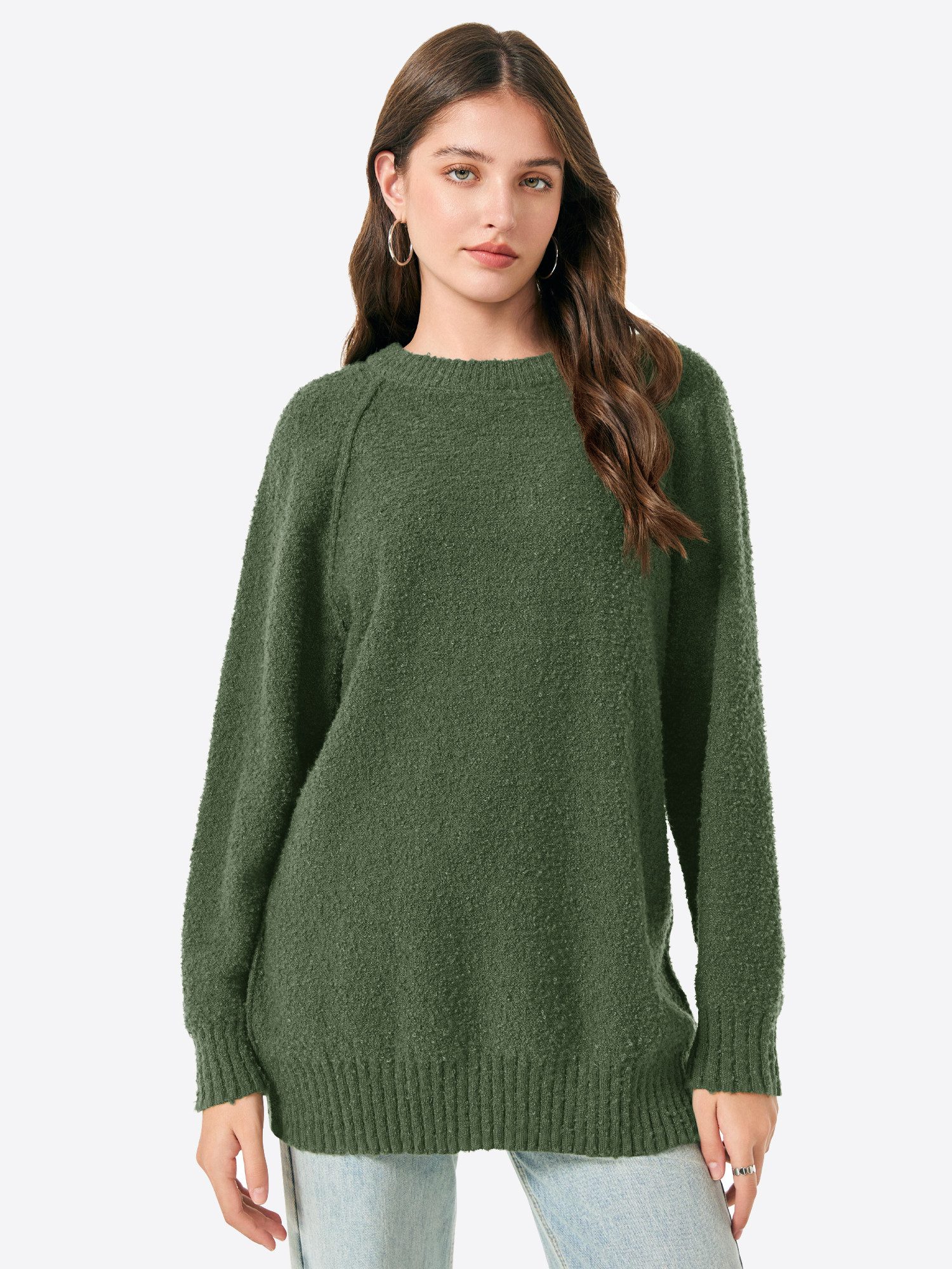 Imily Bela Sweater Damen Oversize Fleecepullover (Packung, 1-tlg., 1per-Pac günstig online kaufen