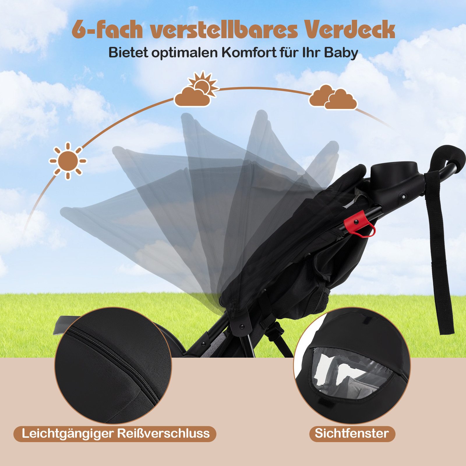 COSTWAY Dreirad-Jogger - Bild 3