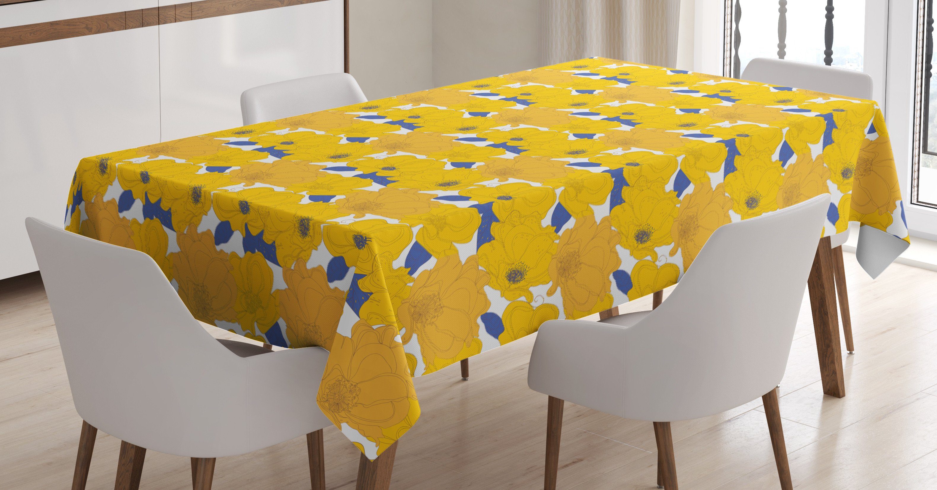 Abstract Waschbar Bereich Laub Blue Farben, Klare geeignet Abakuhaus Für Tischdecke den Blumen Farbfest Außen