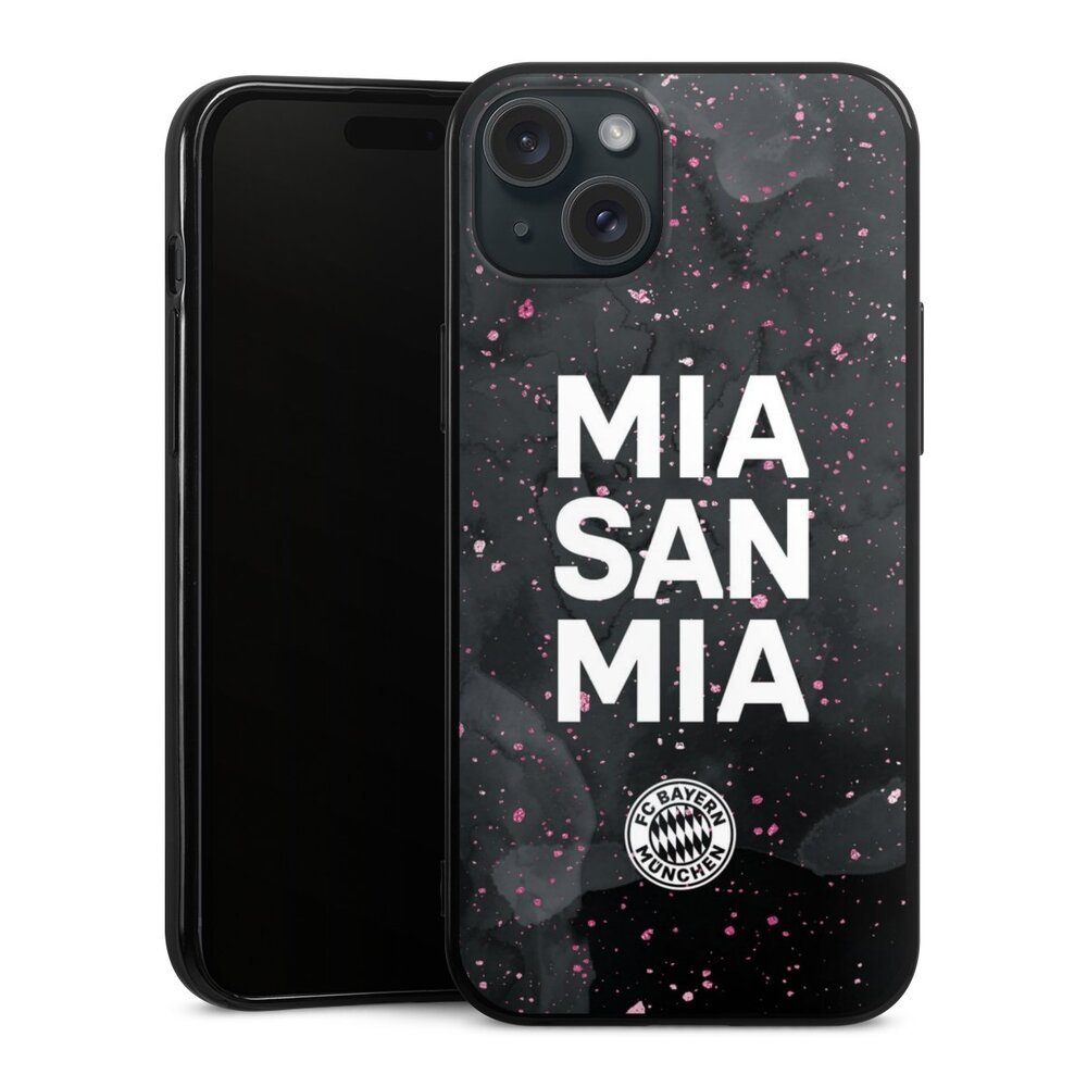 DeinDesign Handyhülle Mia San Mia Girl Style FC Bayern München Mia San Mia Girly - FCB, Apple iPhone 15 Plus Silikon Hülle Bumper Case Handy Schutzhülle