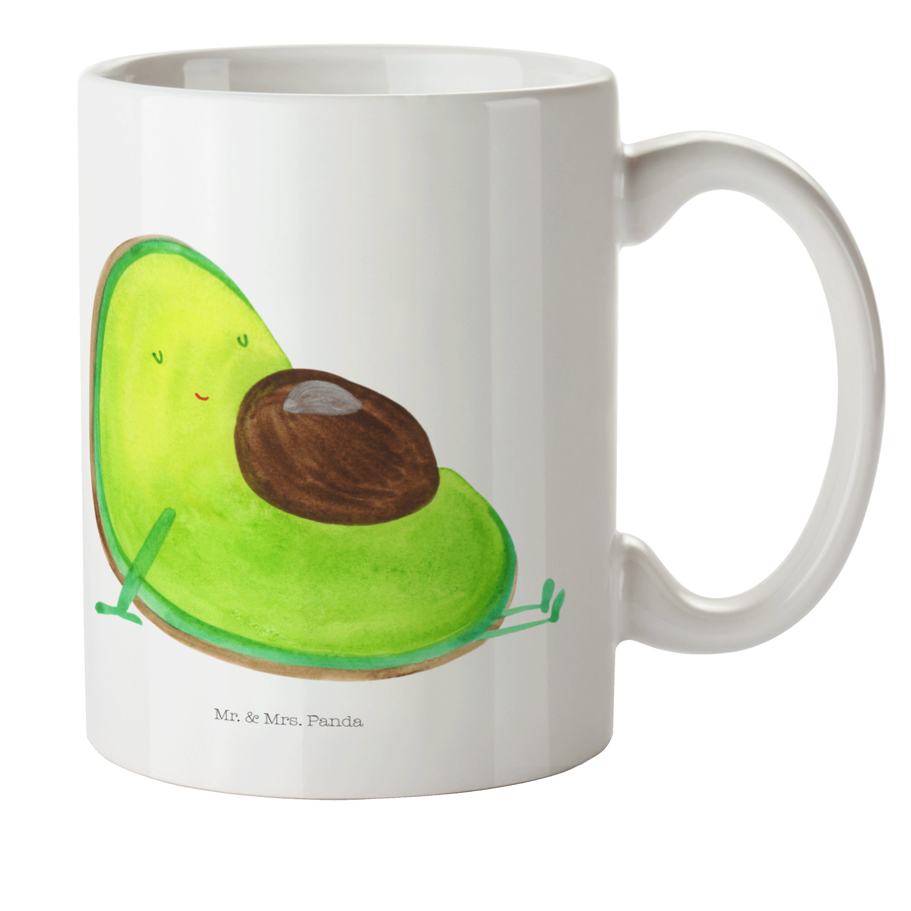 Mr. & Mrs. Kinderbecher Avocado Babyparty, Gesund, Kunststoff Panda - Kunststoff Ta, Weiß - Geschenk, schwanger