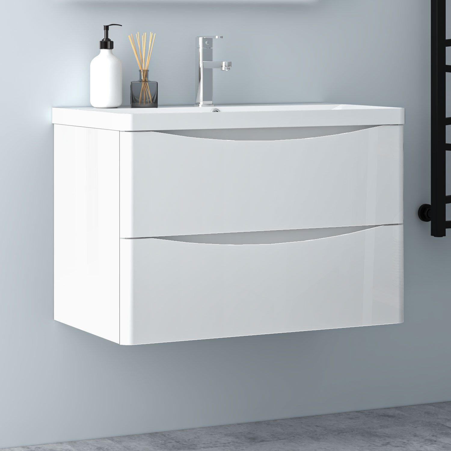 Aica Sanitär Waschtisch Unterschrank Waschbecken MDF günstig online kaufen