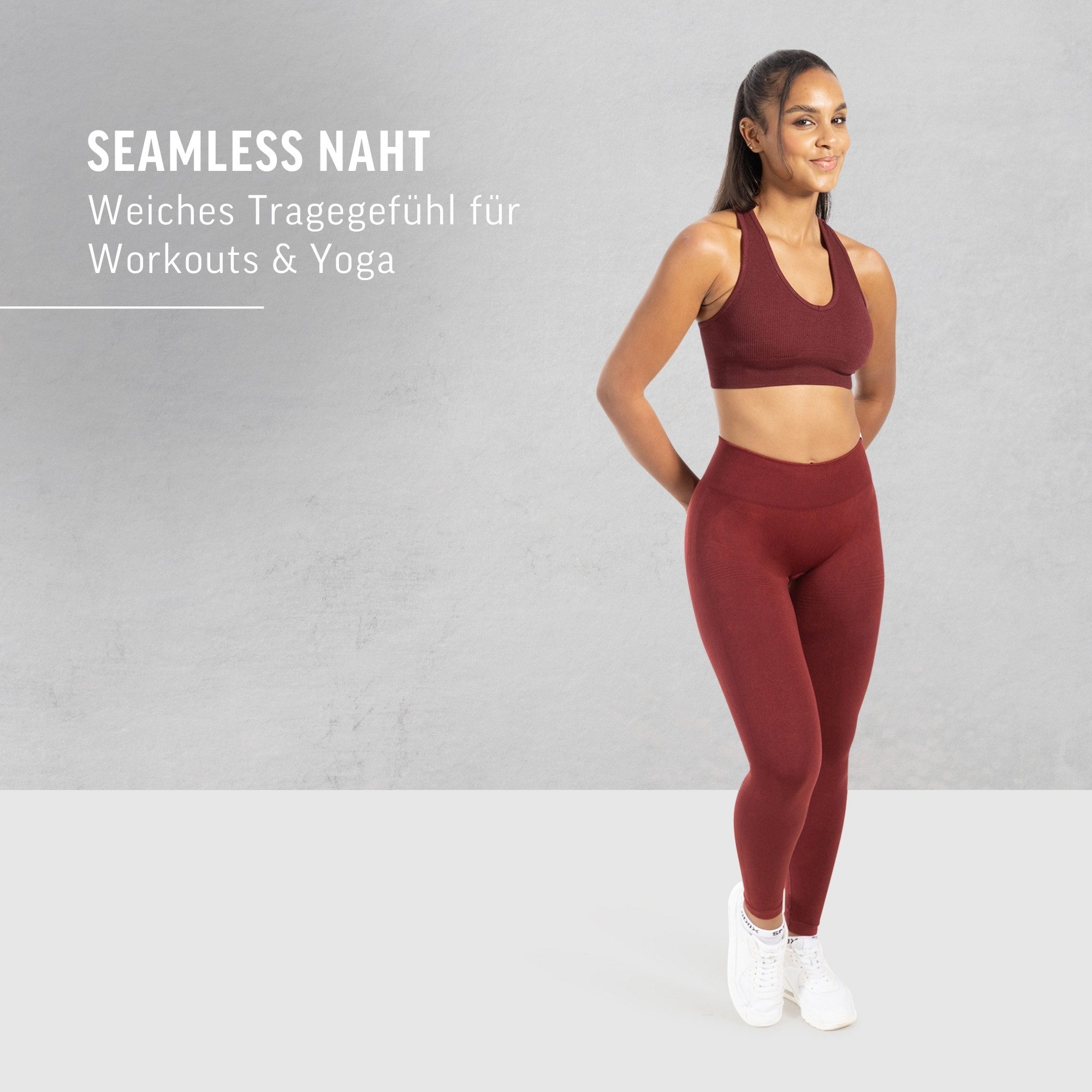 Smilodox Leggings Yune, Scrunch & Batik Optik mit Seamless Naht und Kontur, Fitness Hose elastisch, Blickdicht, komfortabel & stylisch, Gym Yoga Pilates