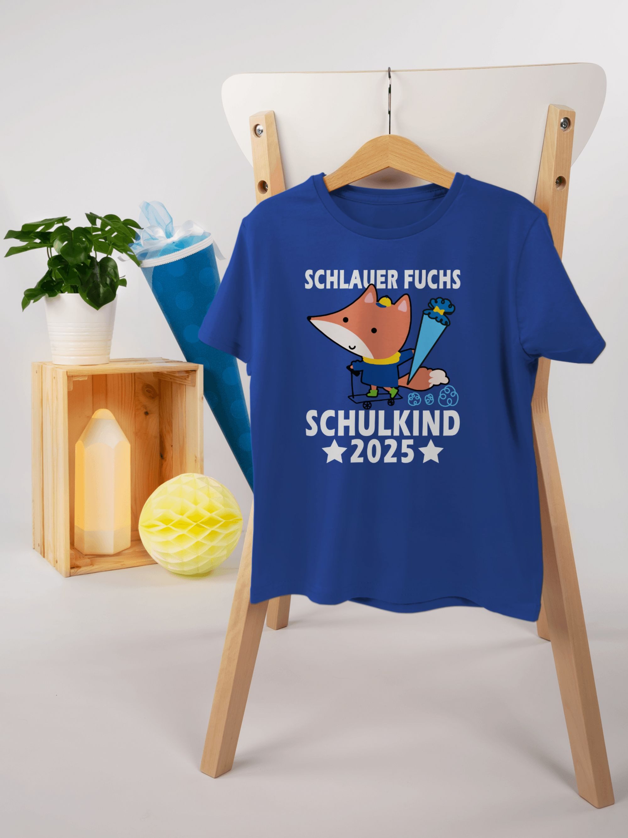 T-Shirt Schlauer Fuchs Schulkind 2025