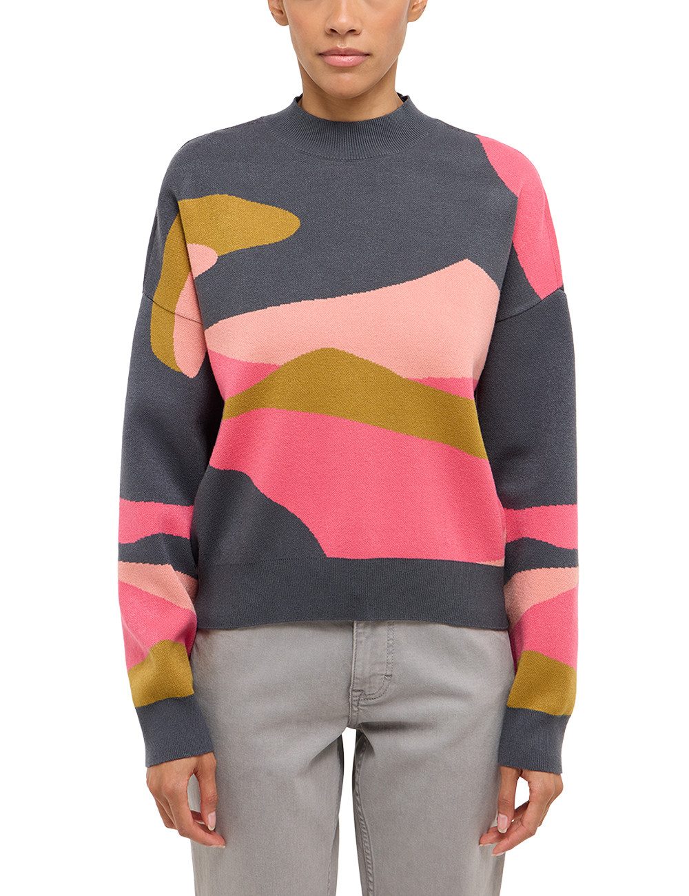MUSTANG Sweater Damen Style Carla Jacquard
