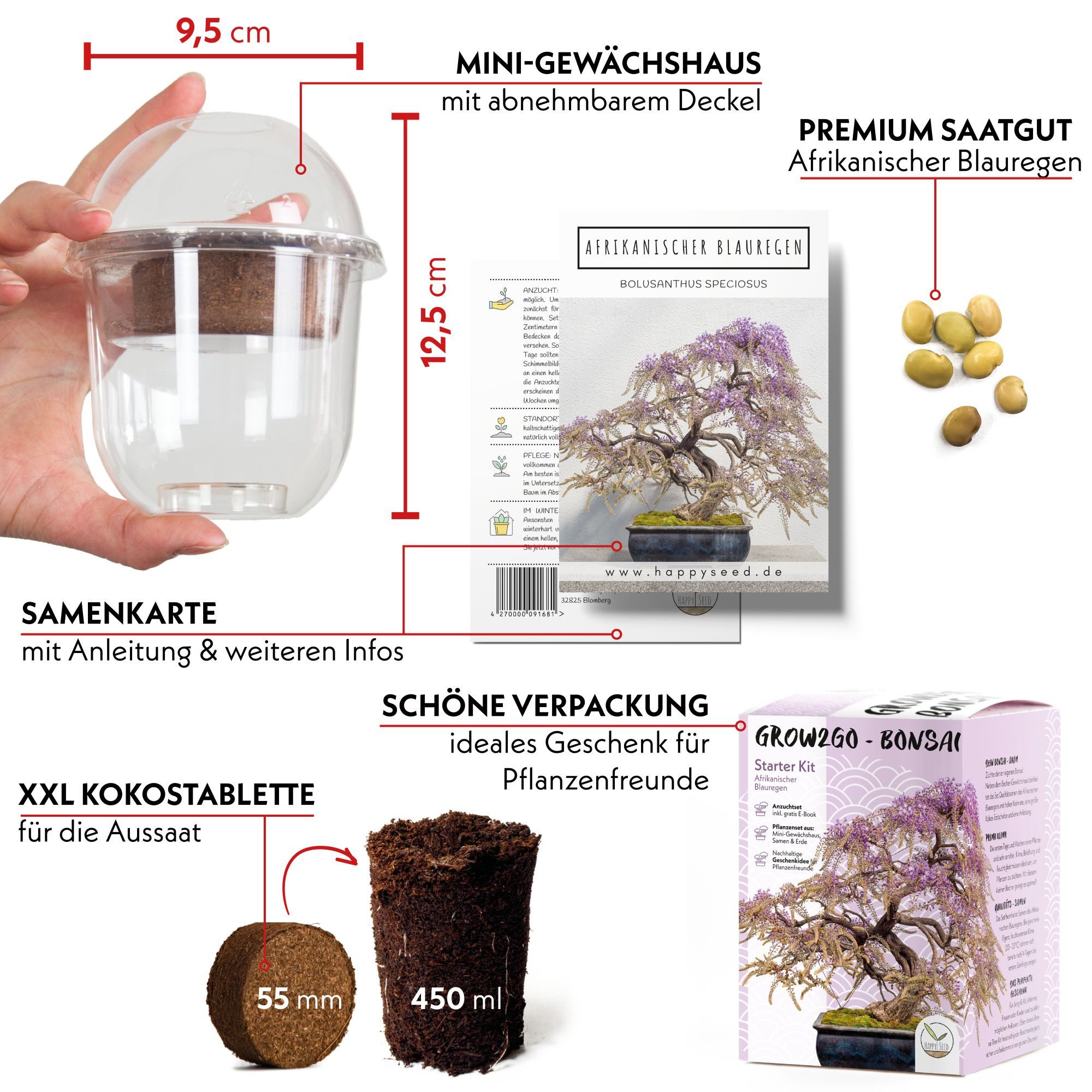 HappySeed Blumensamen GROW2GO Bonsai Starter Kit günstig online kaufen