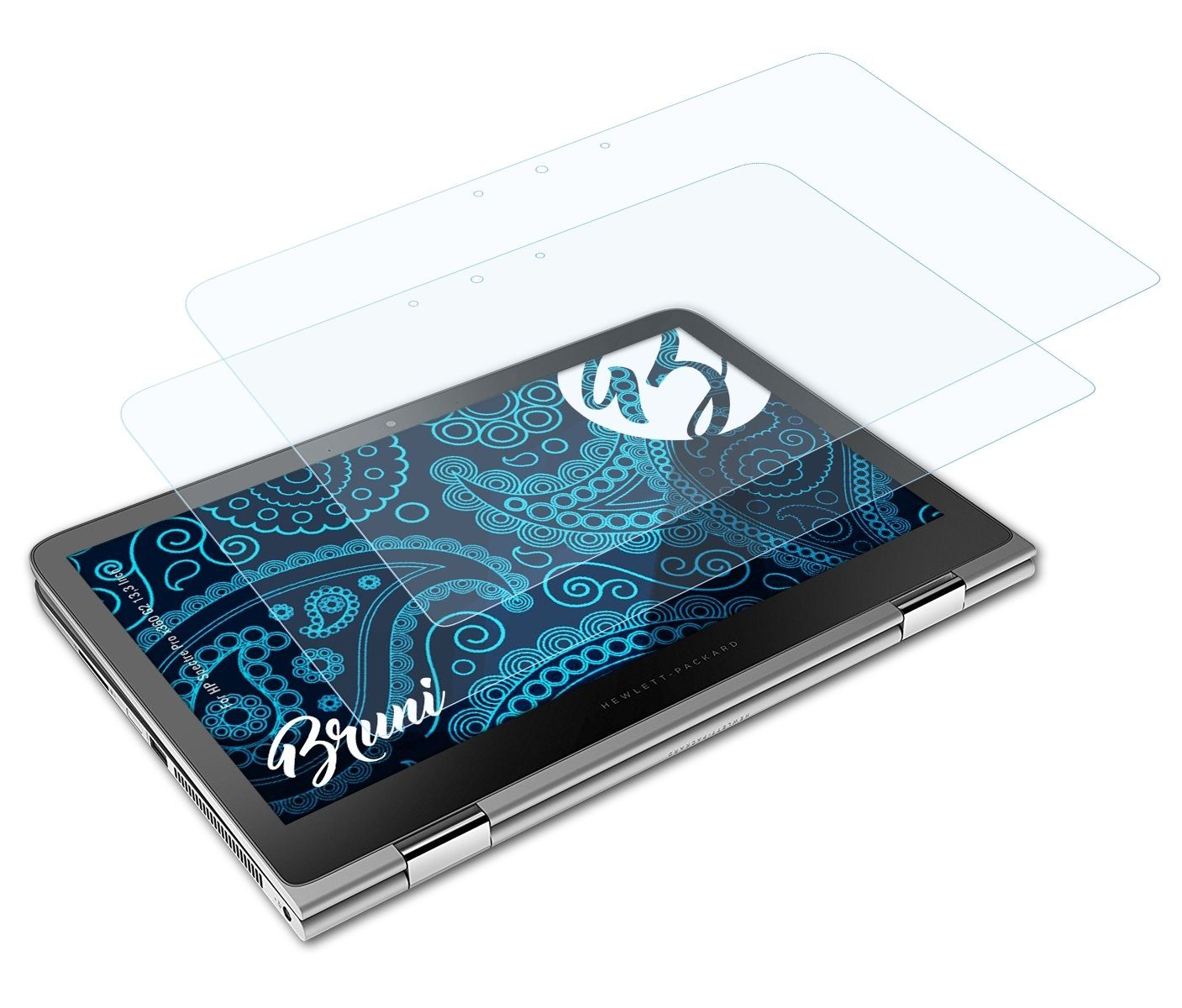 Bruni Schutzfolie für HP Spectre Pro x360 G2 13,3 Inch, (2 Folien), praktisch unsichtbar