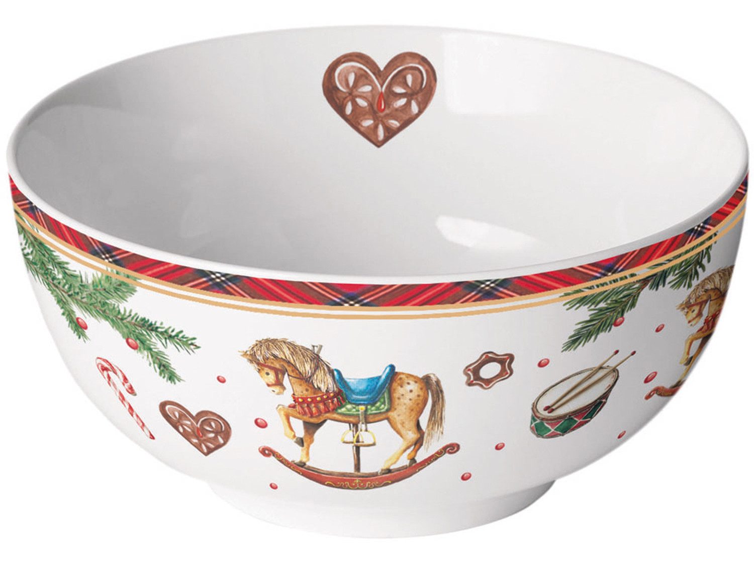 Ambiente® Müslischale Classic rocking horse, Porzellan, (1-tlg), Porzellan-Schüssel New Bone China Ø 14 Höhe 6,5cm Volumen ca.0,4l