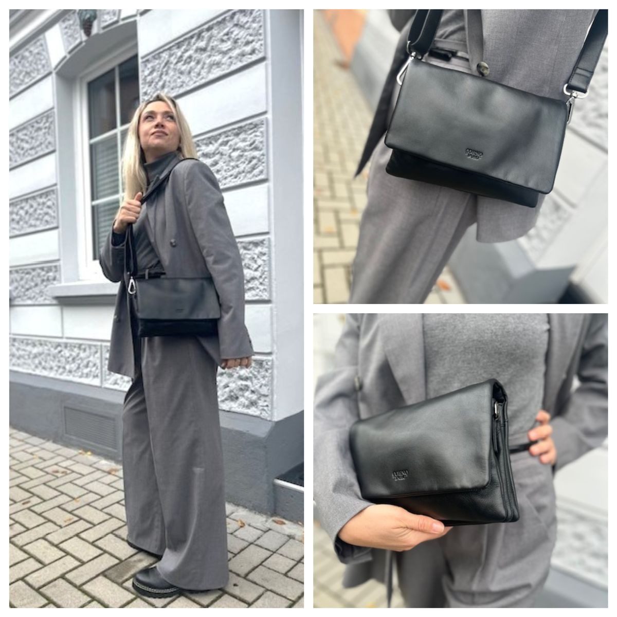 Corno d´Oro Schultertasche Damen Leder Handmade günstig online kaufen