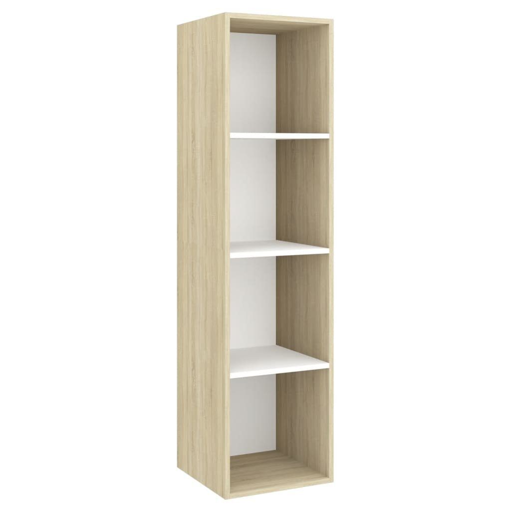 Weiß Stk. und Sonoma-Eiche TV-Schrank TV-Wandschränke 4 Weiß Holzwerkstoff vidaXL Sonoma-Eiche (4-St)