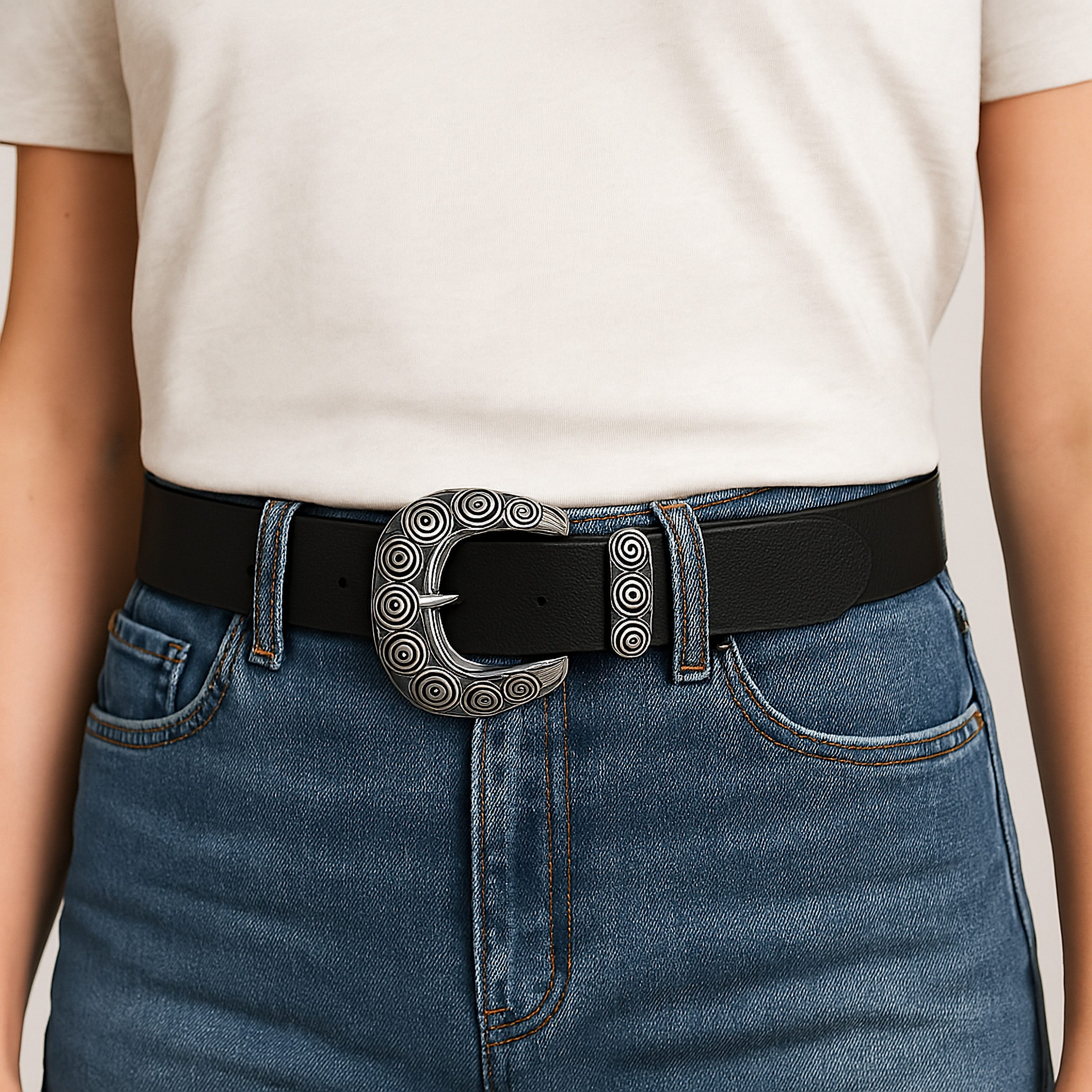 COLLEZIONE ALESSANDRO Ledergürtel Curve aus echtem Leder, Made in Italy
