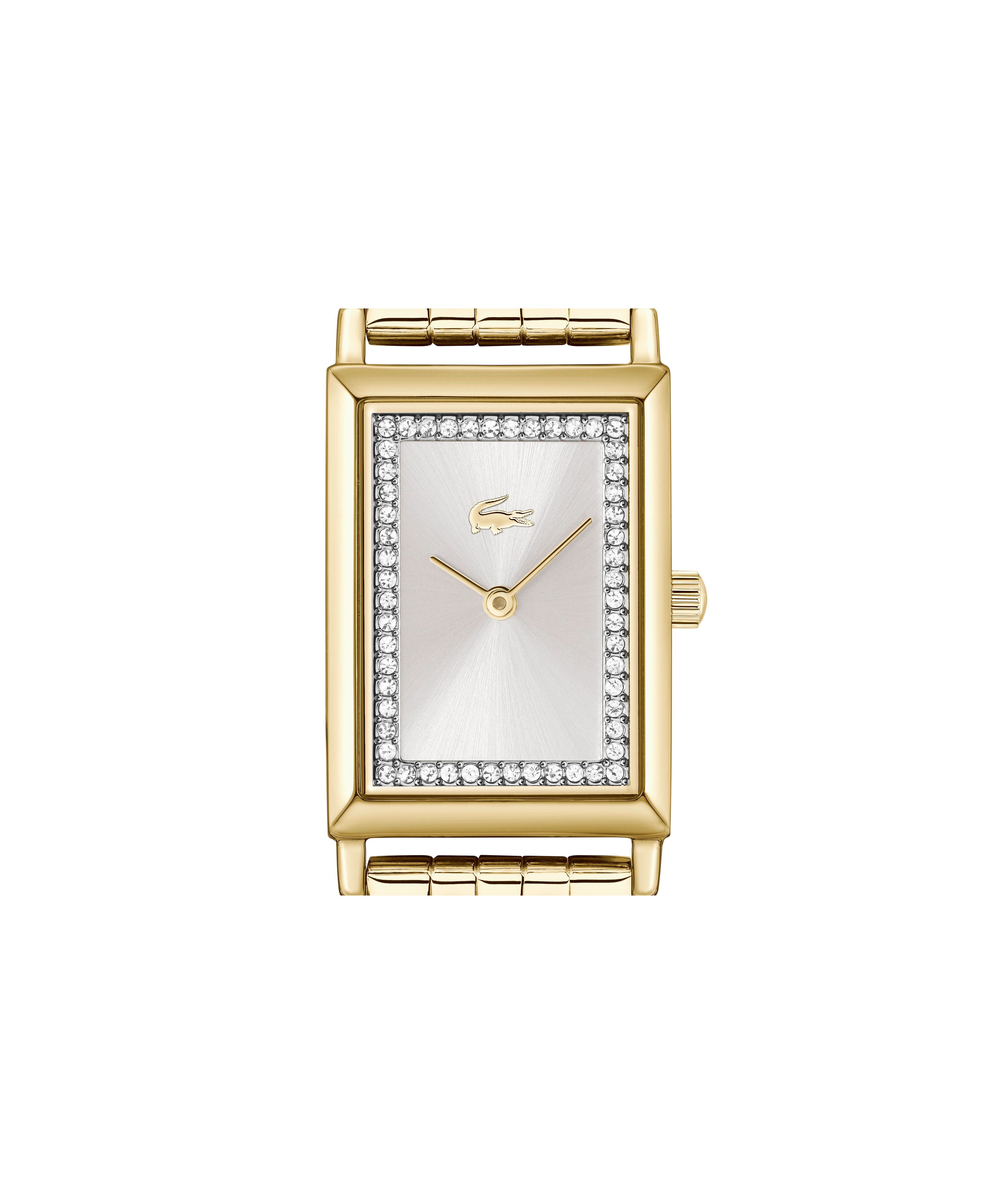 Lacoste Quarzuhr CATHERINE 2001486, Armbanduhr, Damenuhr, Edelstahlarmband, analog, Glassteine