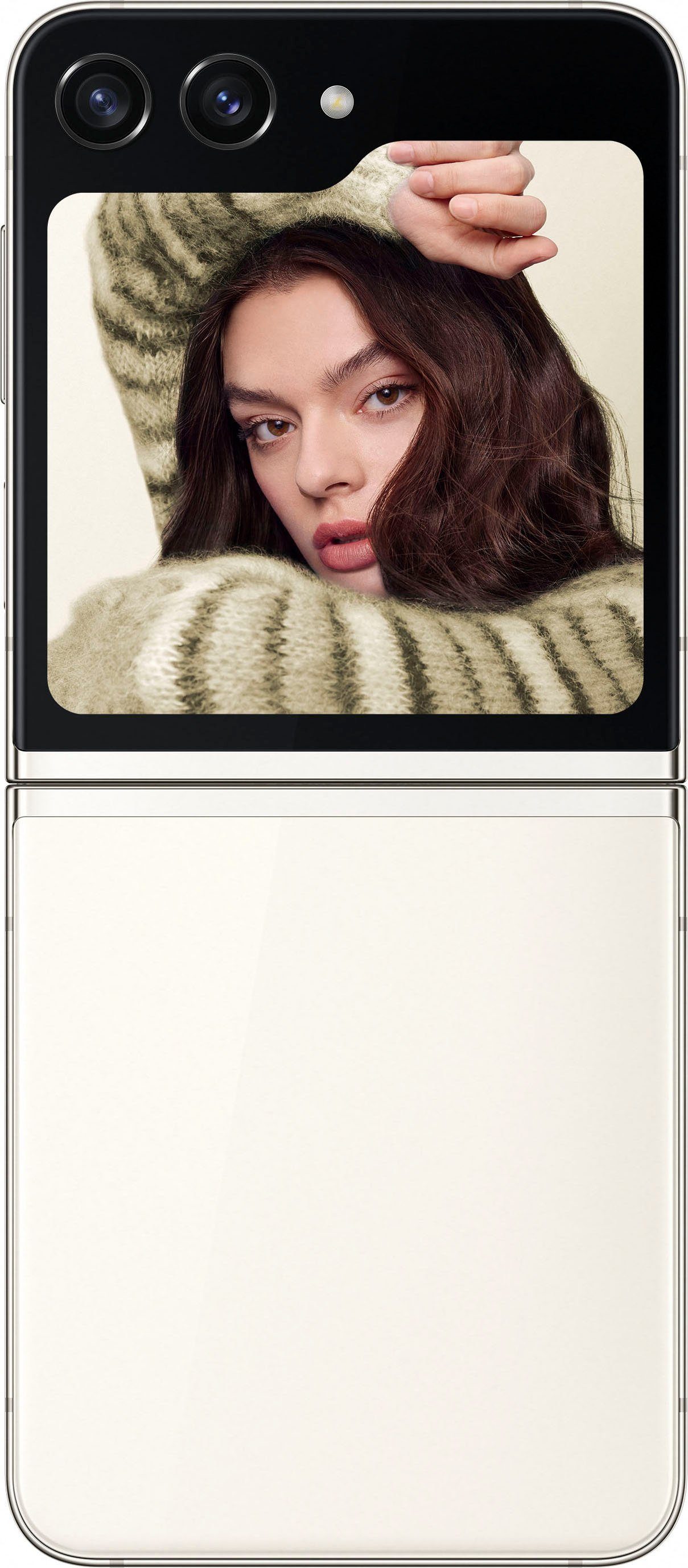 Cream Smartphone MP 5 GB 256 (17,03 Kamera) Samsung Z 12 Flip Galaxy cm/6,7 Zoll, Speicherplatz,