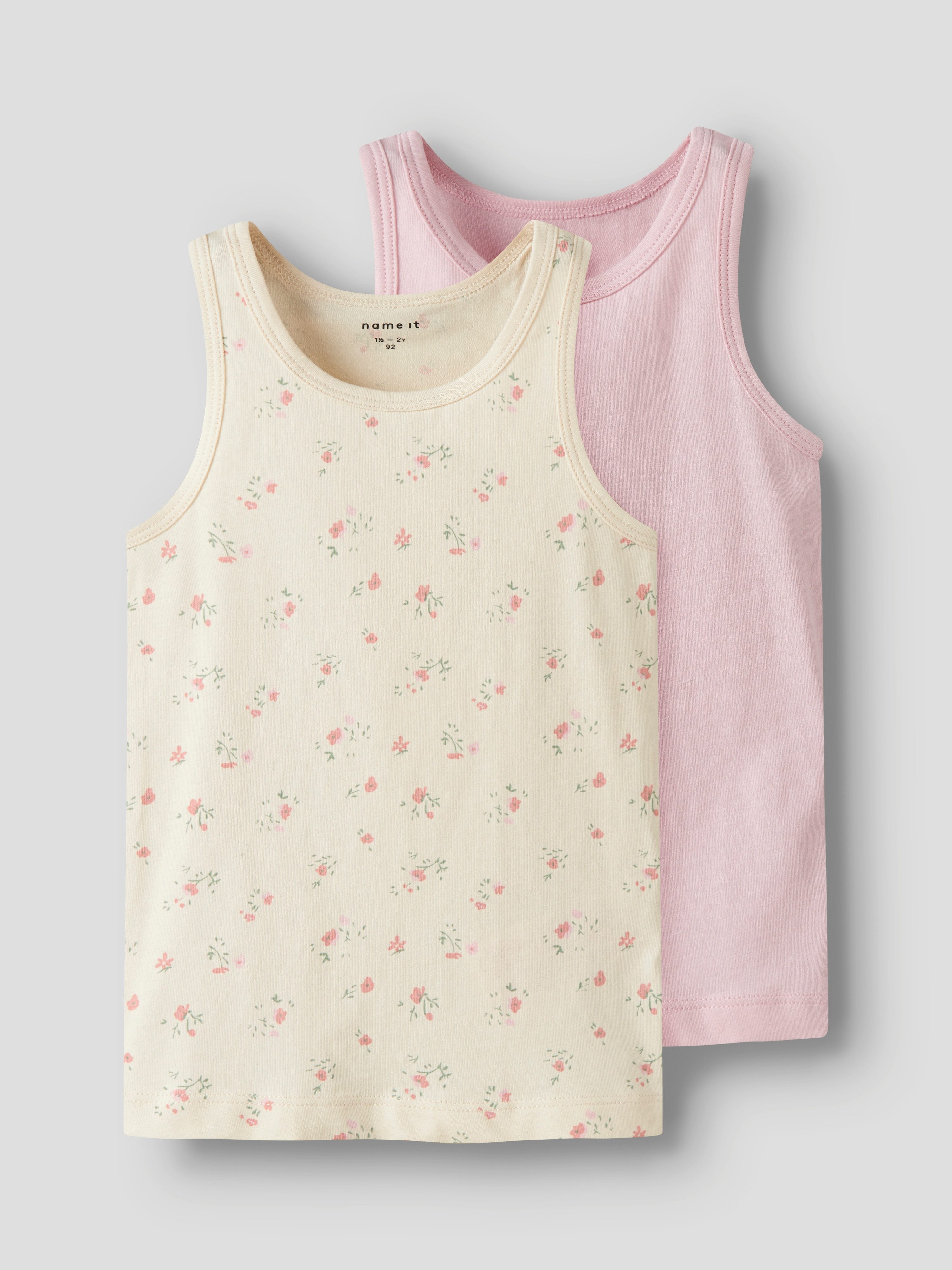 Name It Unterhemd NMFTANK TOP 2P FLOWER NOOS (Packung, 2-St)