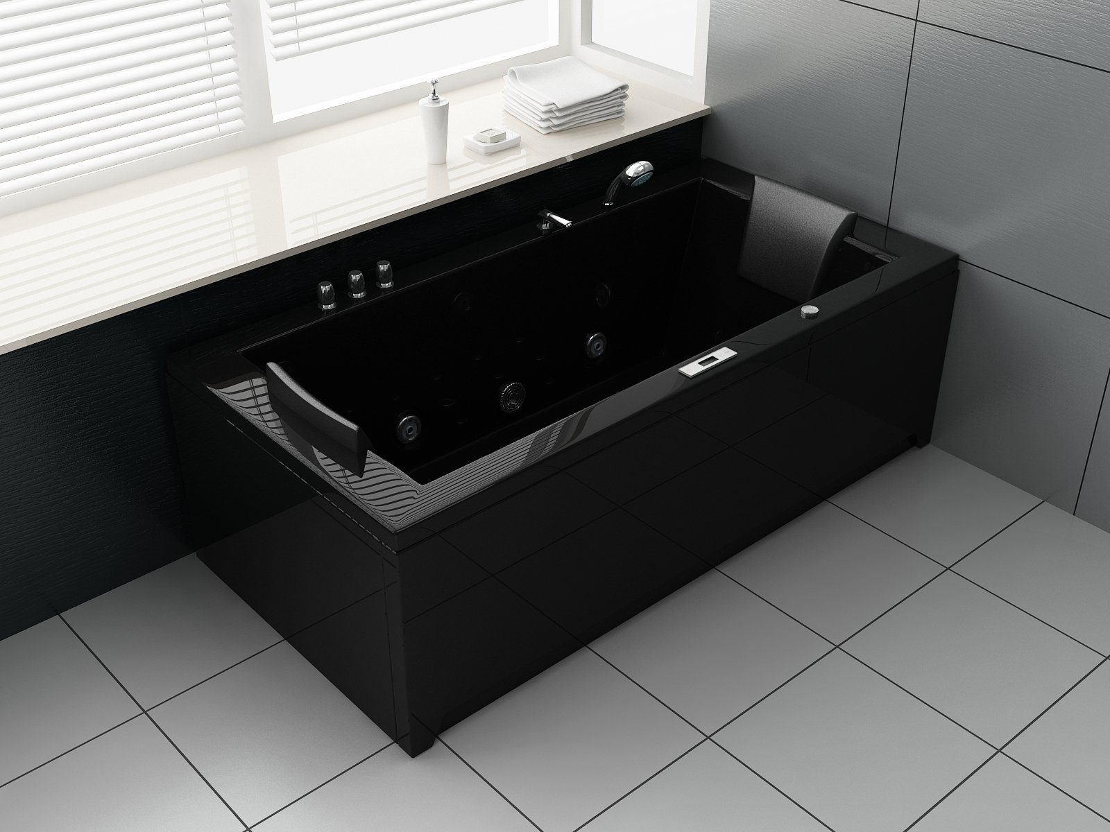 Jet-Line Whirlpool-Badewanne Whirlpool Indoor Spa Badewanne VILLA EUGENIE schwa
