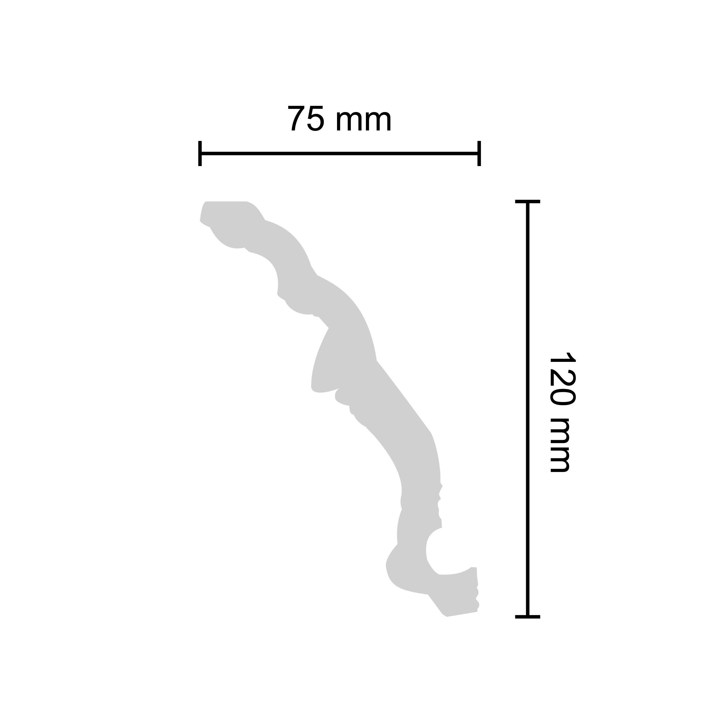 Decosa Zierleiste Stuckleiste G34 (Greta) Deckenleiste Stuck EPS - 10 Stück (20 m), Kleben, Polystyrol (Styropor), 10-St. – Bild 3 von 5
