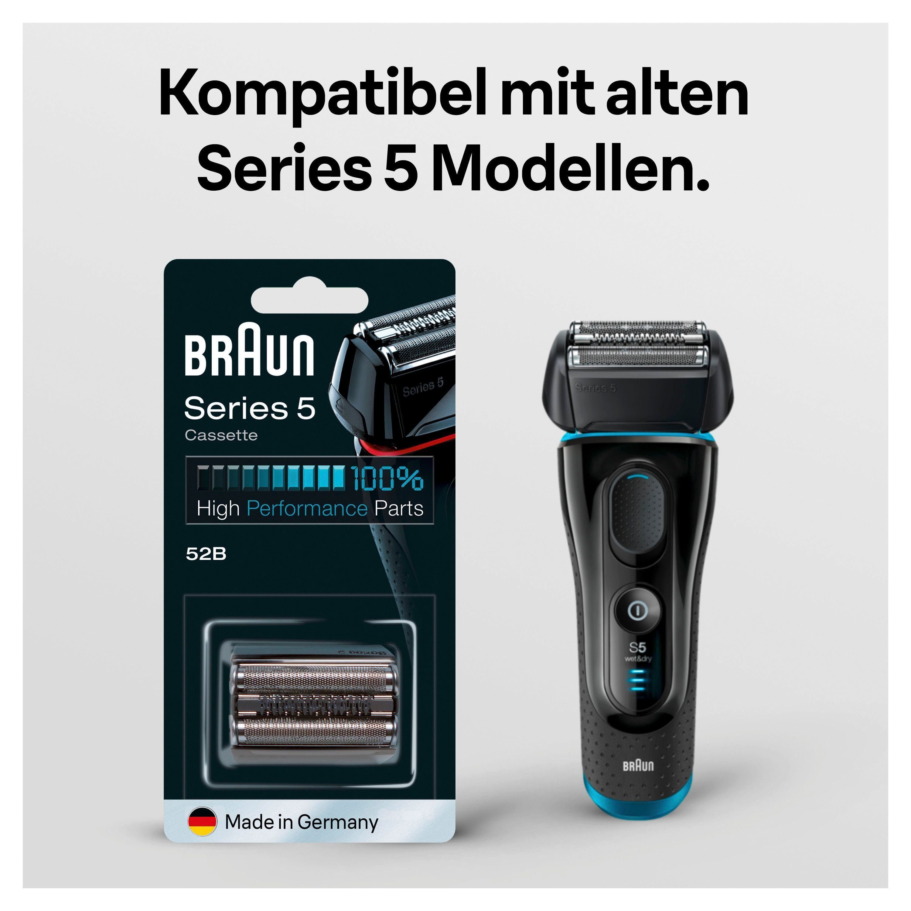 Braun Ersatzscherteil Series 5 52, kompatibel mit Series 5 Rasierern