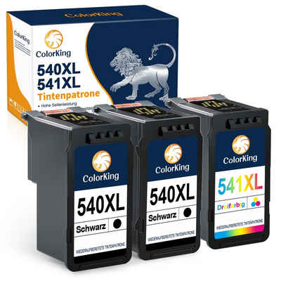 ColorKing 540 XL für CANON 541XL PG-540XL CL-541XL Tintenpatrone (PIXMA TS5150 MX475, MG3650S MG4250 MG3650 MG3600)