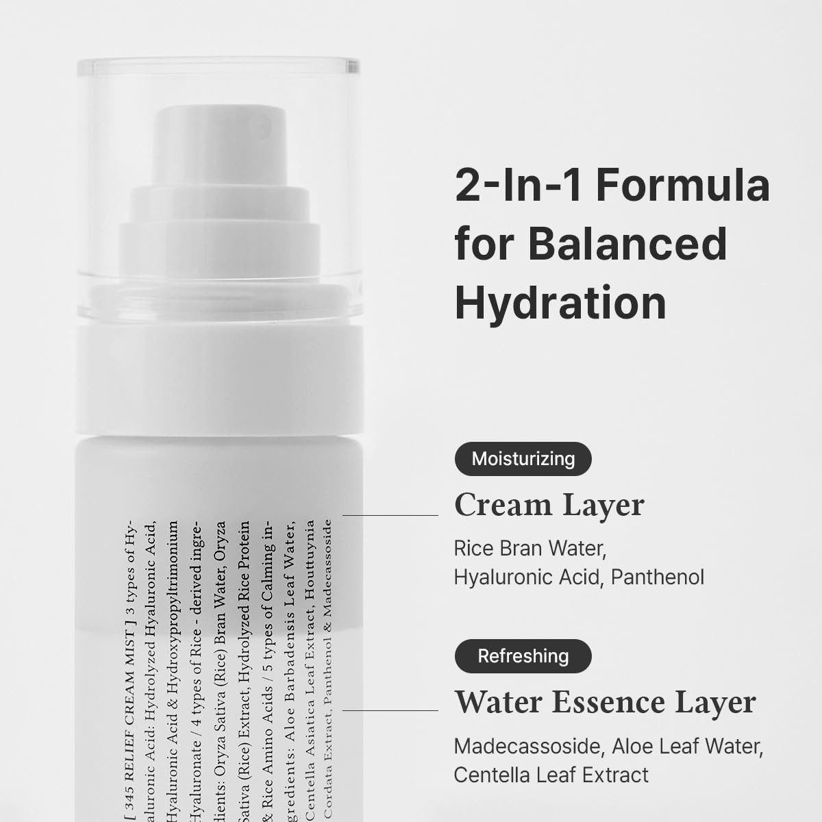Dr. Althea Gesichtsserum 345 Relief Cream Mist 100 ml – pflegendes Cream-in-Mist Spray für trockene & sensible Haut, alle Hauttypen, mit Panthenol 10.000 ppm, Centella Asiatica & Hyaluronsäure