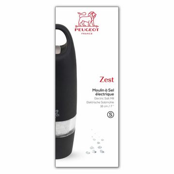 PEUGEOT Salzmühle Zest Elektrisch Soft Touch Schwarz 18 cm 25939