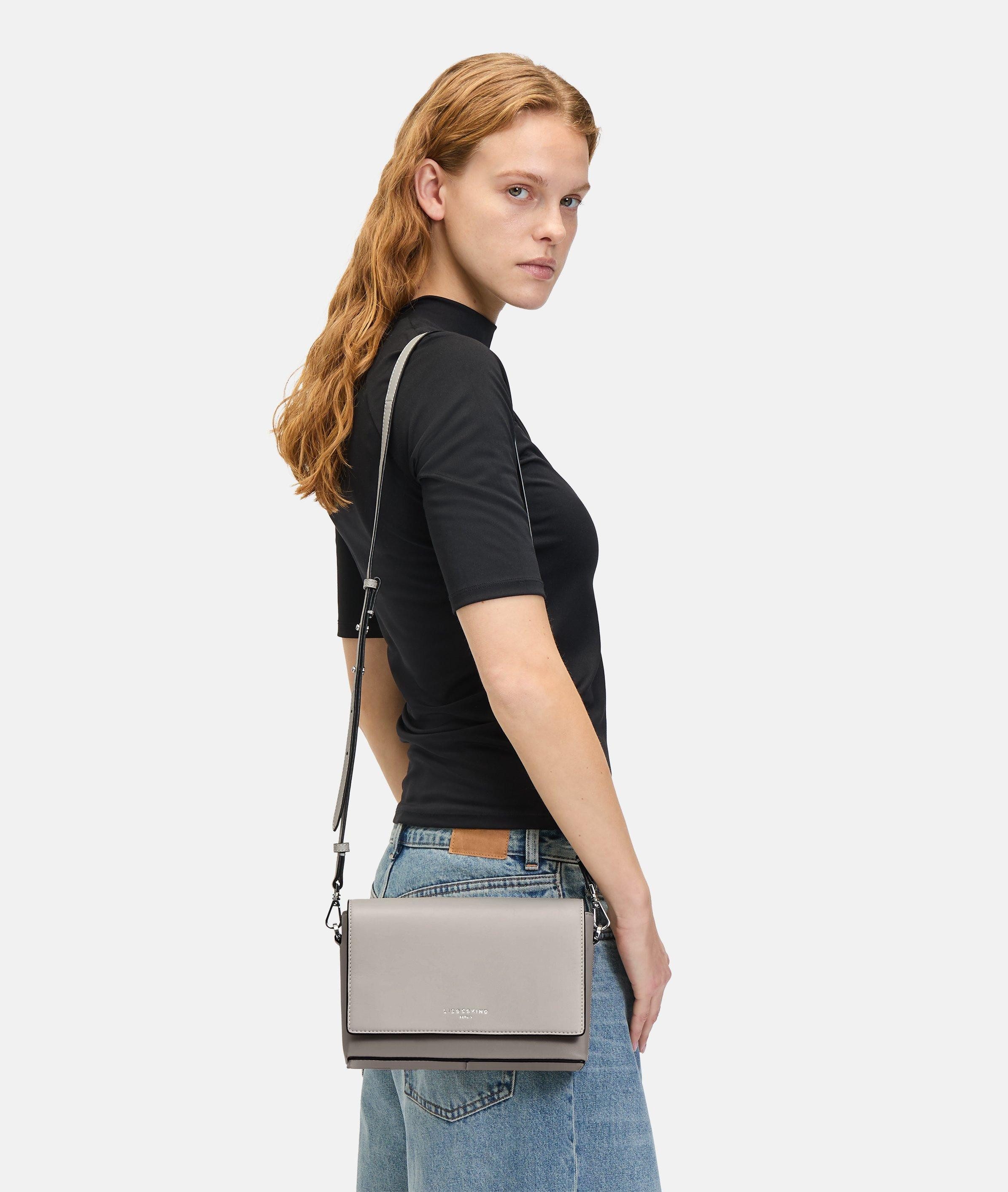 Liebeskind Berlin Umhängetasche Hilla Crossbody M, Mittelgroße Crossbody Bag aus Schafsleder