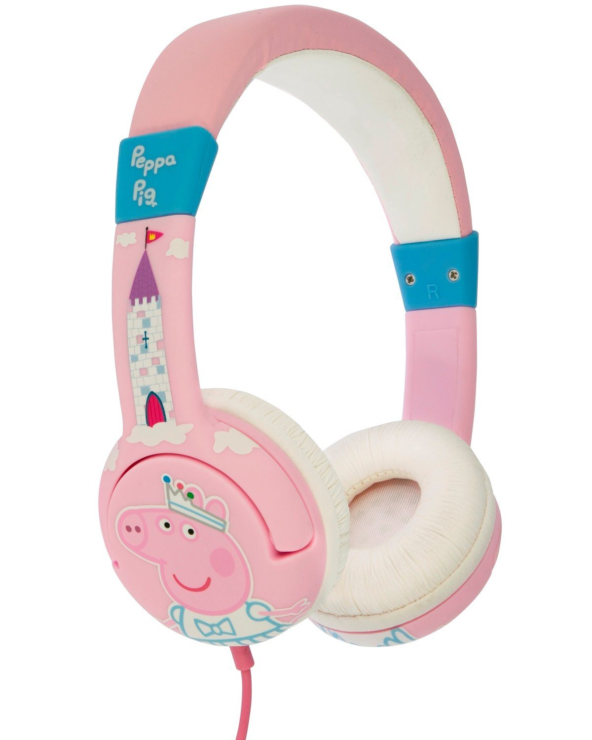 OTL Technologies Lautstärkenbeschränkung, (Faltbar,Lautstärkenbeschränkung,On-Ear, Headset Pig Faltbar, Motiv: Peppa Kinder-Kopfhörer Kabelgebunden, Peppa Princess On-Ear, Wutz)