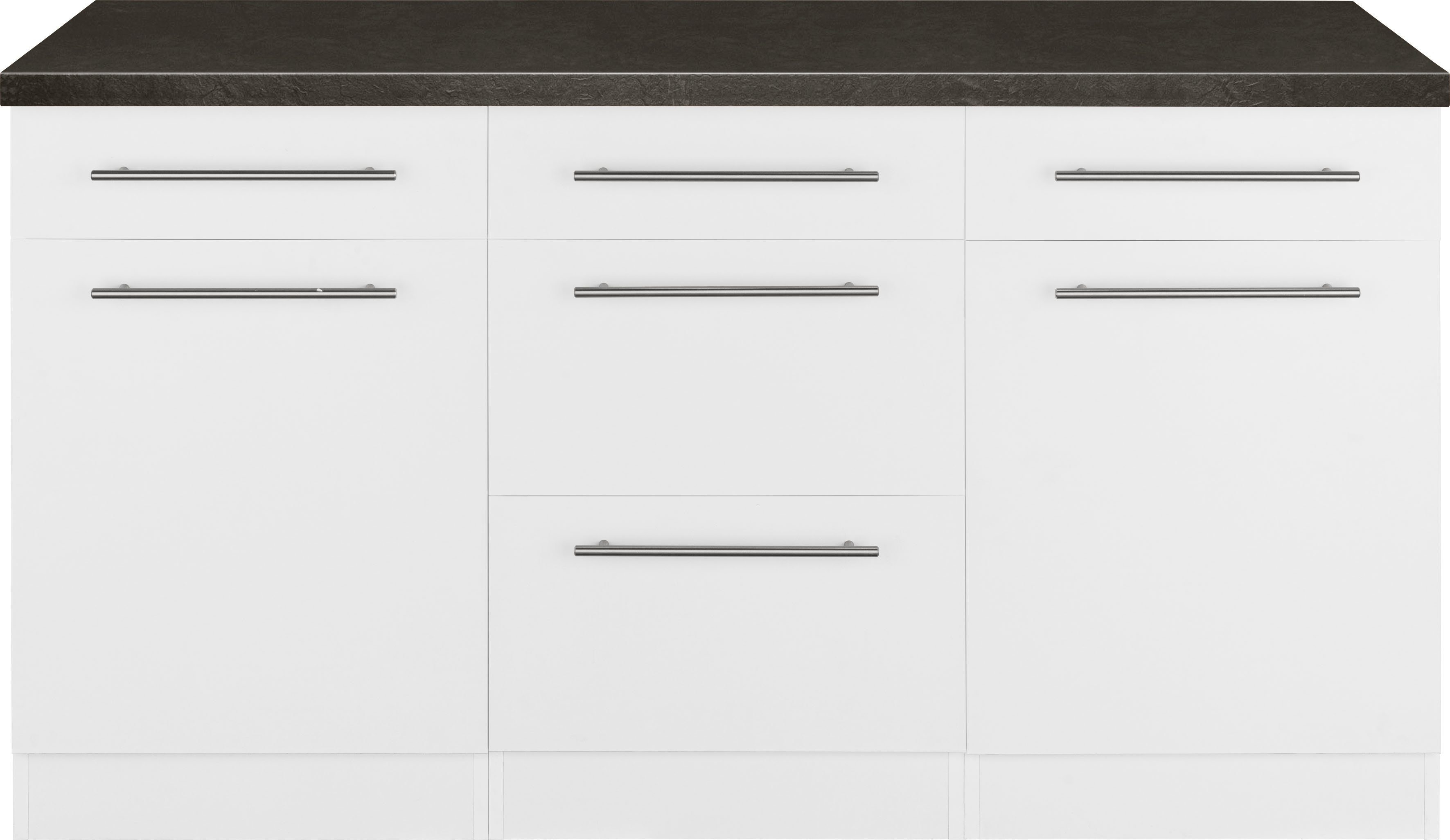schwarz Weiß Küchen Unna cm Unterschrank wiho breit 150 weiß/granit |