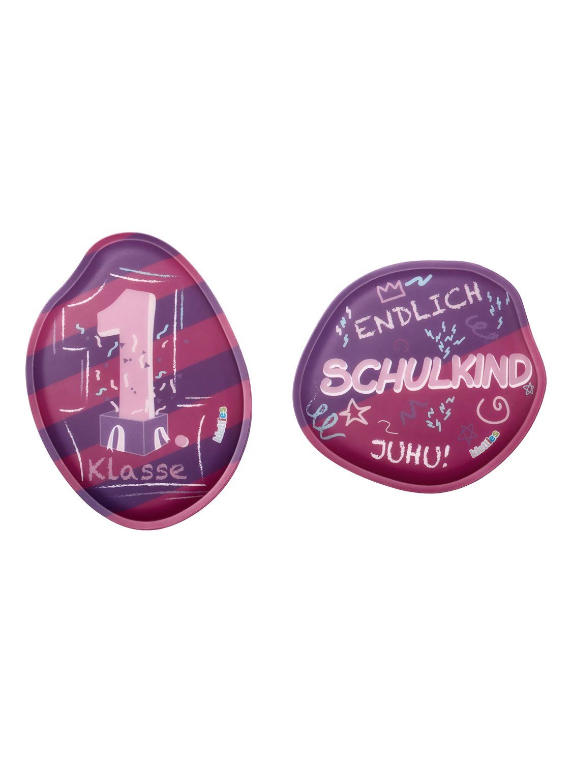 ergobag Schulranzen Klettie Set (5-tlg), zum Individualisieren und Sammeln