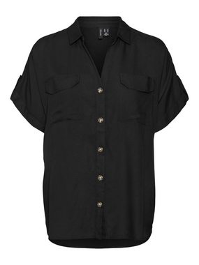 Vero Moda Curve Kurzarmbluse VMCBUMPY S/S SHIRT WVN GA CUR NOOS