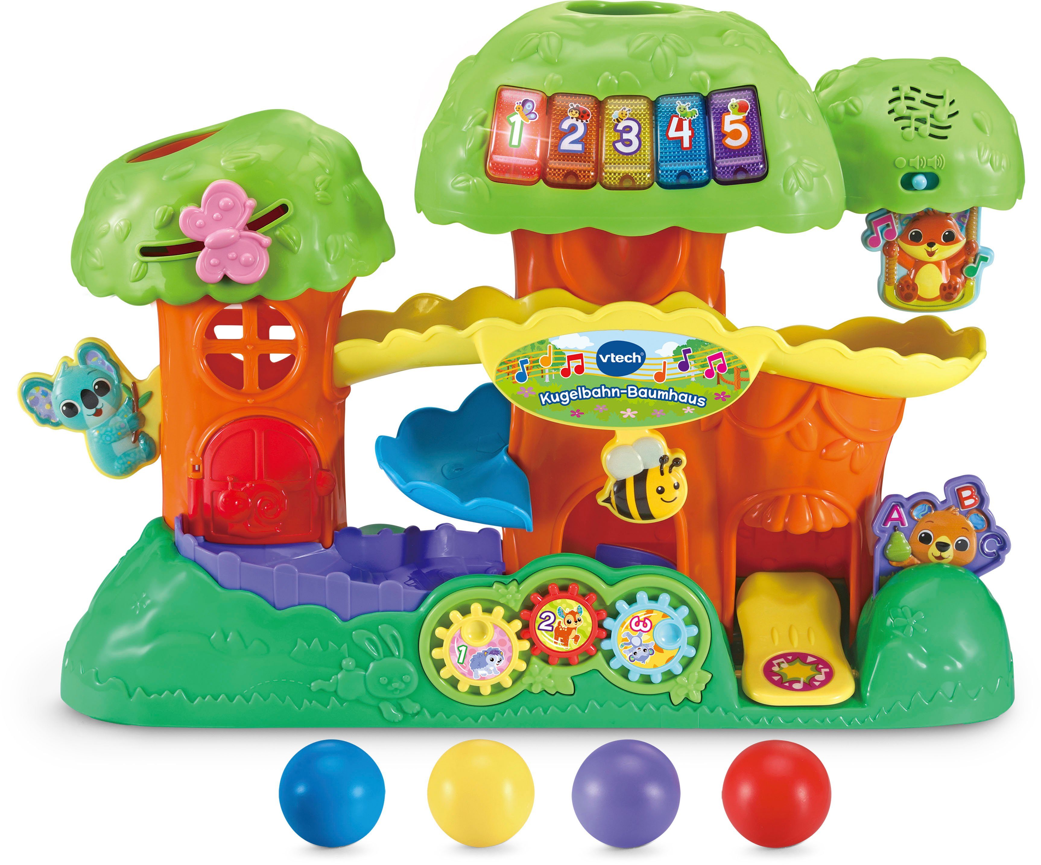 Vtech® Kugelbahn Vtech Baby, Kugelbahn-Baumhaus, mit Sound