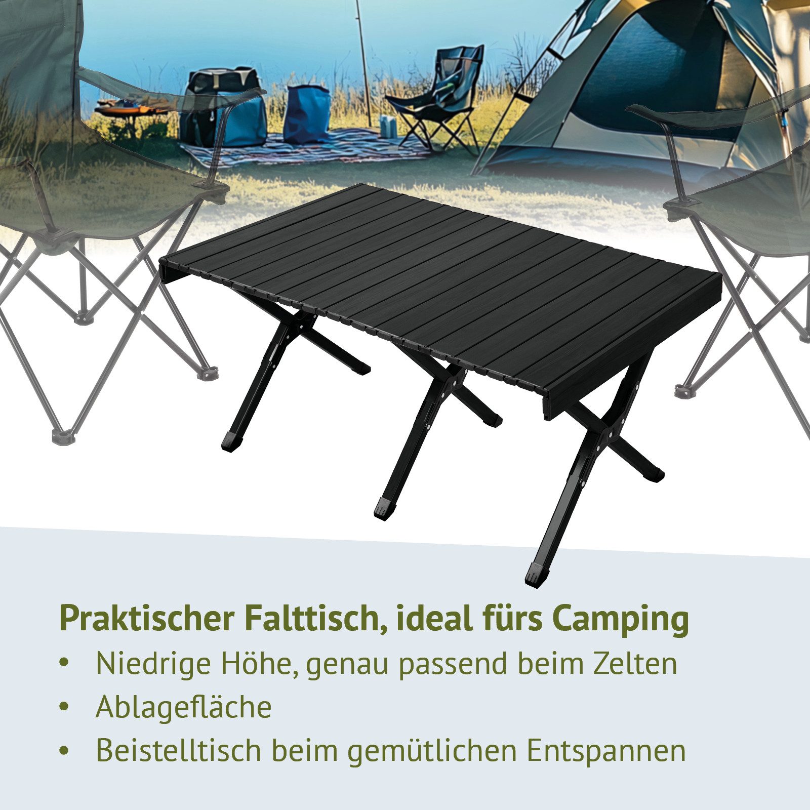 JAWINIO Campingtisch, Tischplatte abnehmbar, Aluminium, inkl. günstig online kaufen
