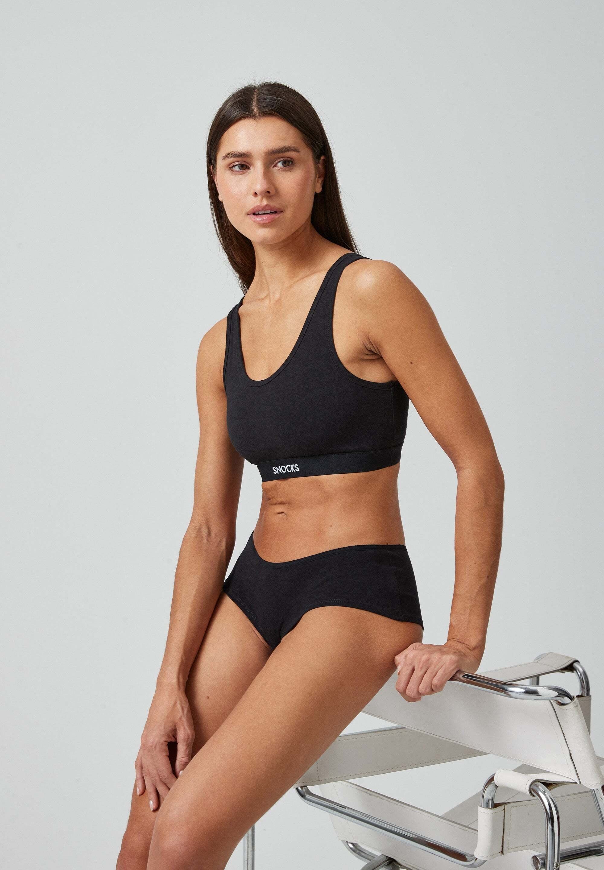 SNOCKS Bustier Soft BH (1-tlg) aus Bio Baumwolle, breite Träger für maximalen Komfort