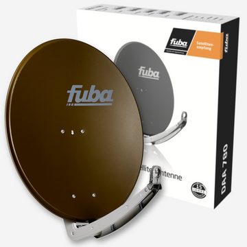 fuba Fuba DAA 780 B Satellitenantenne Alu Braun HDTV 4K DELUXE Octo LNB SAT-Antenne