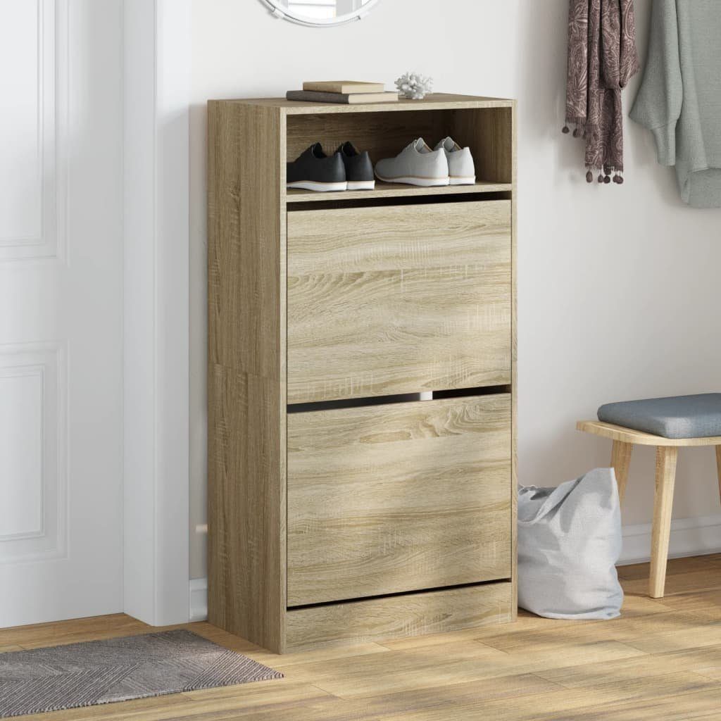 vidaXL Schuhschrank NA Schuhschrank Sonoma Eiche 60x34x116 cm Spanplatte