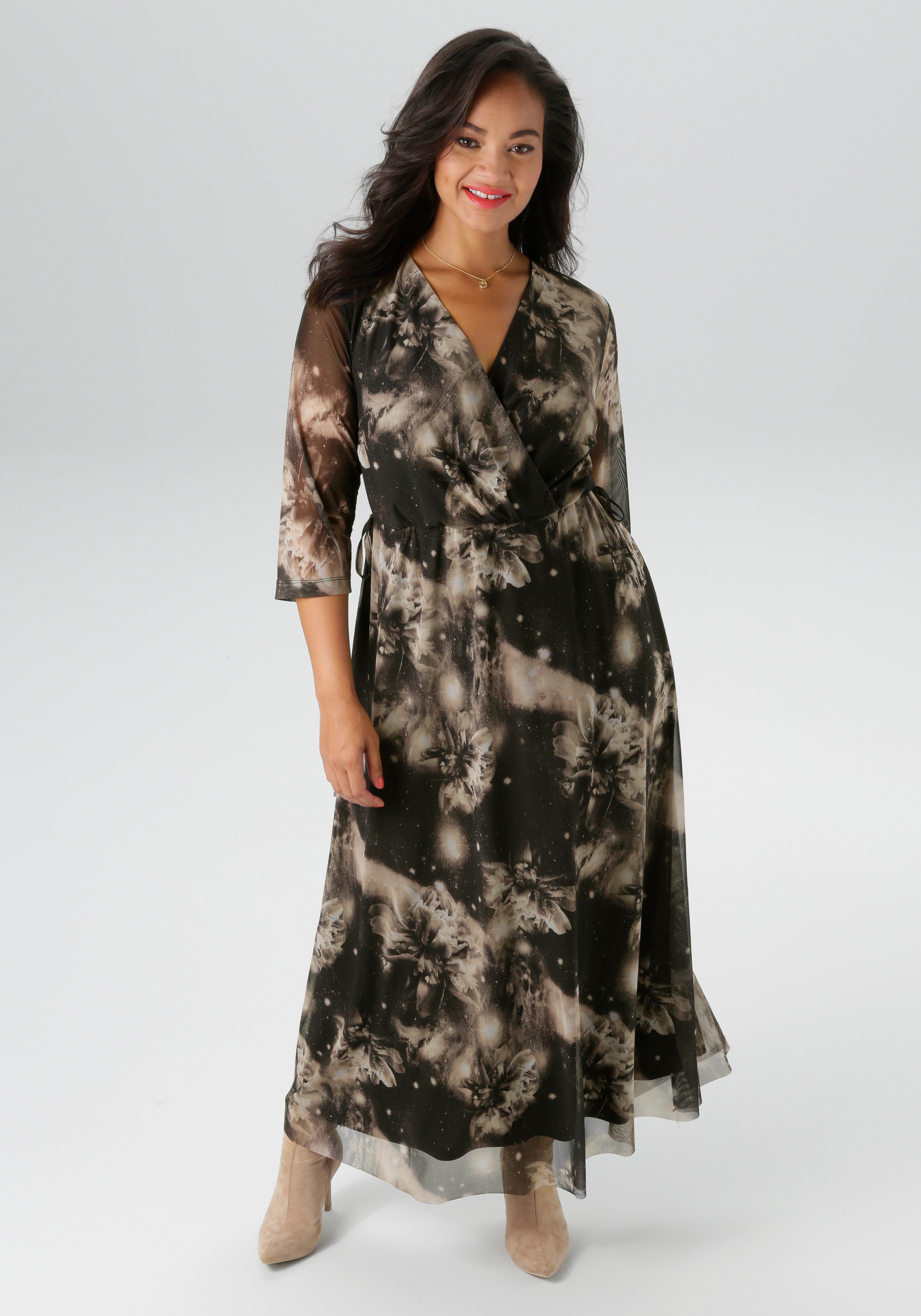 Aniston PLUS Midikleid In Mesh Qualität - NEUE KOLLEKTION günstig online kaufen