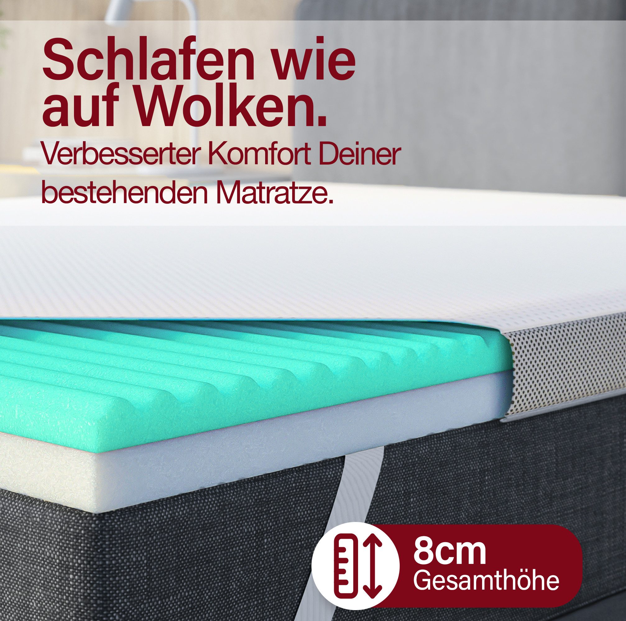 EVAN BROWNS, Topper EVAN BROWNS® Matratzentopper DUO, 7 cm hoch, Komfortsch günstig online kaufen