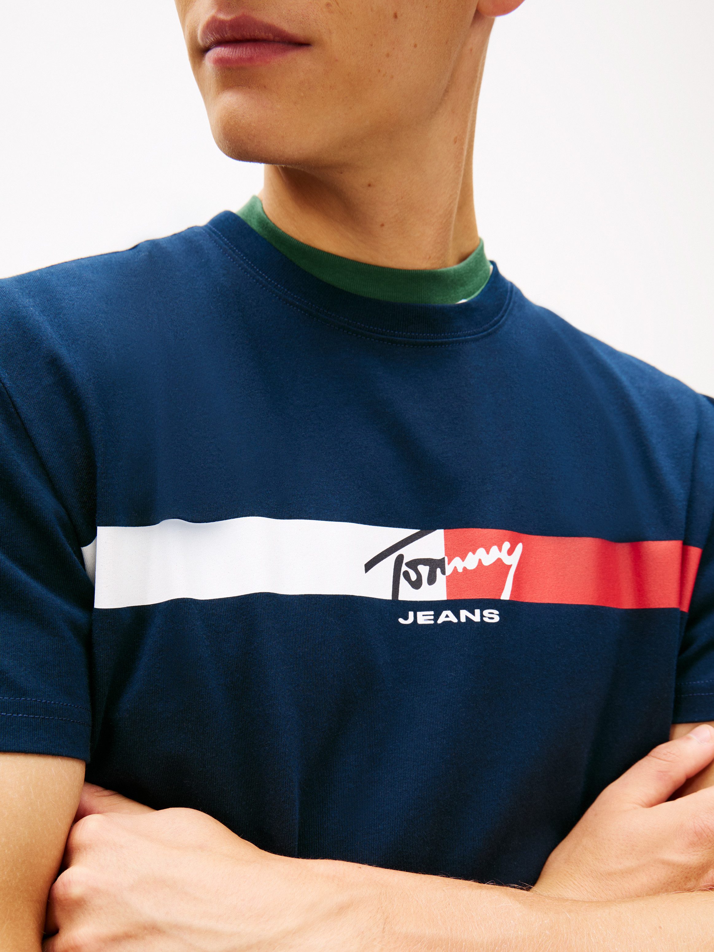 Tommy Jeans T-Shirt TJM REGULAR FIT SIGNATURE STRIPE günstig online kaufen