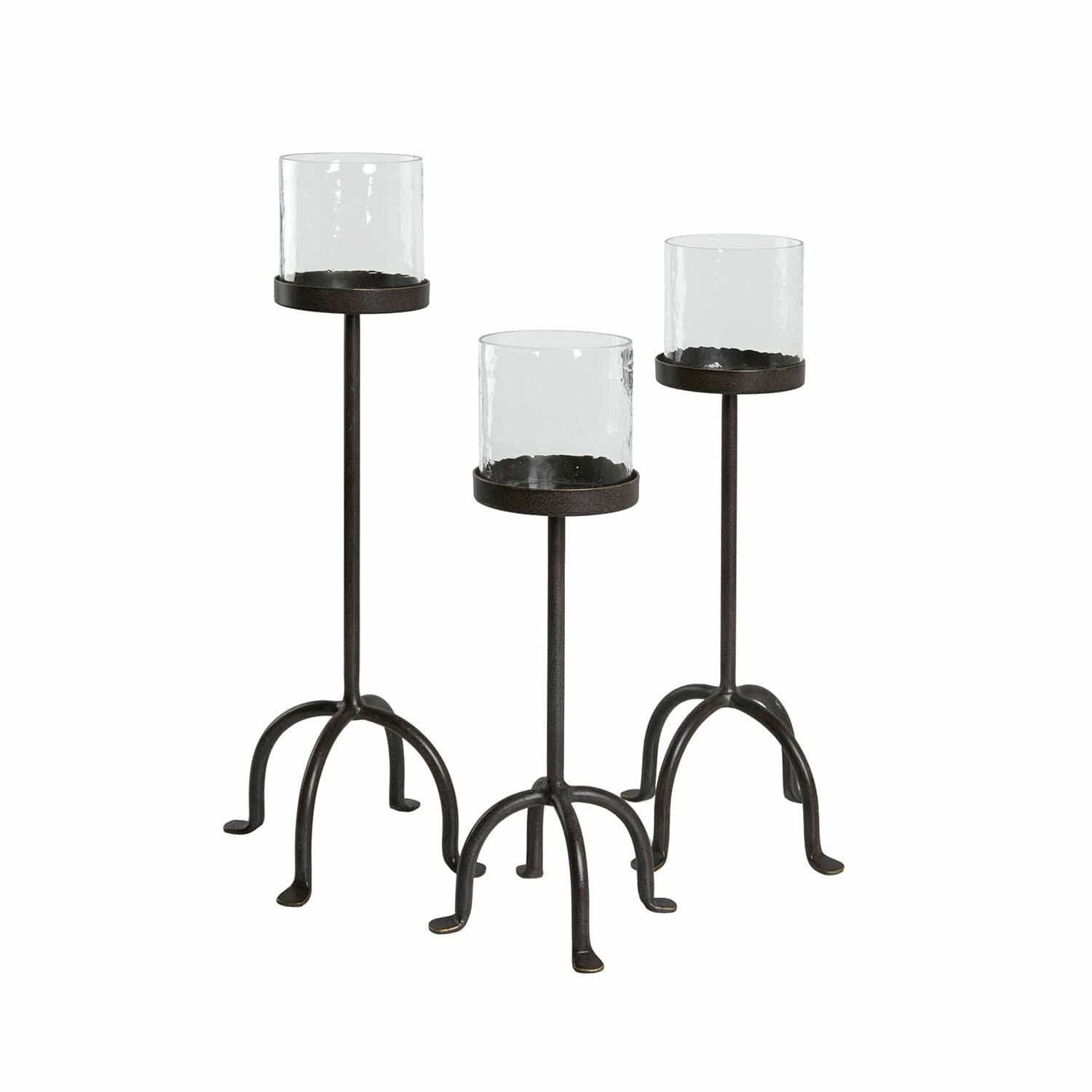 Mirabeau Kerzenständer Kerzenständer 3er Set Tanbira schwarz