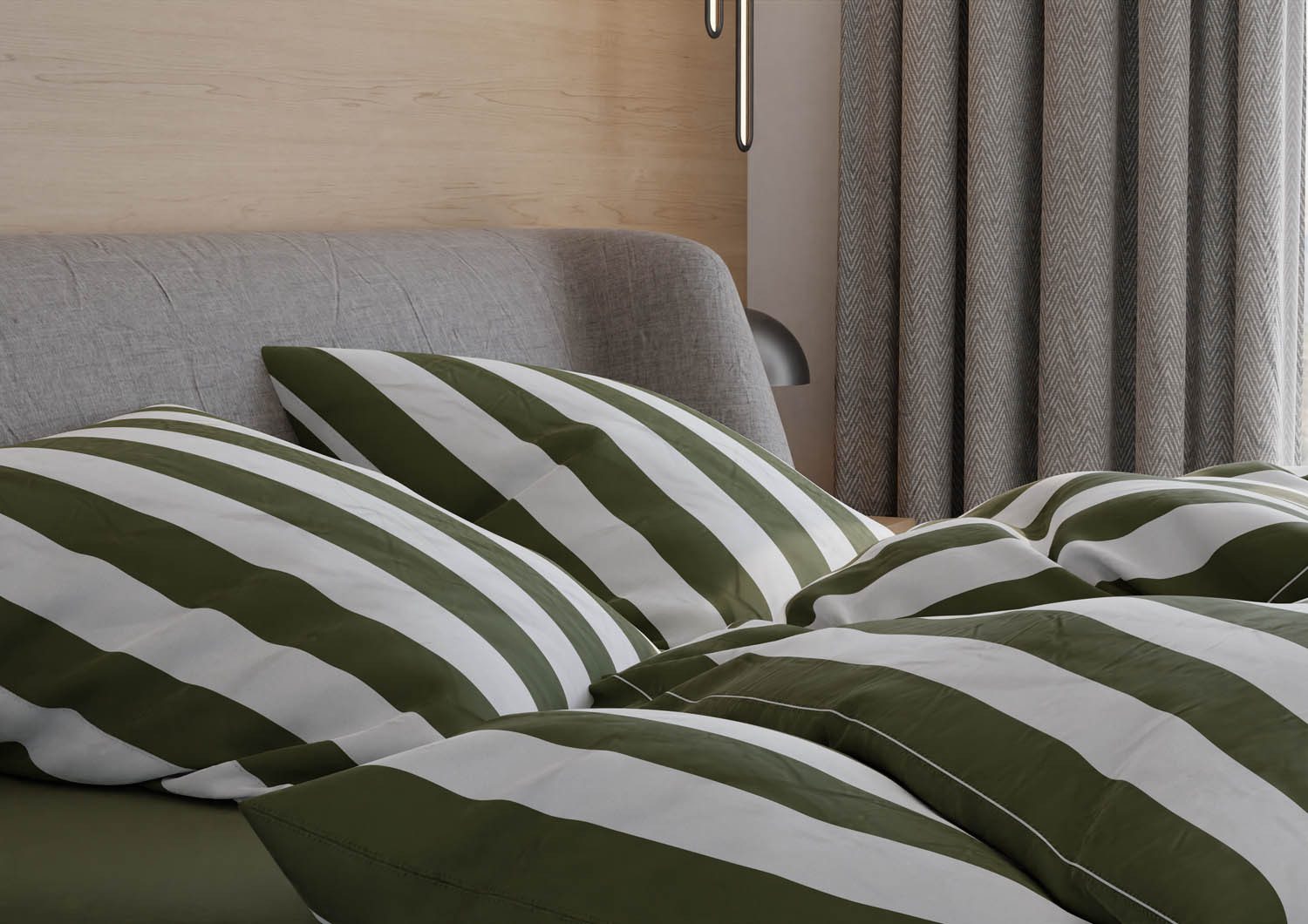BETTWAESCHE-MIT-STIL Bettwäsche Mako Satin Bettwäsche Blockstreifen, günstig online kaufen