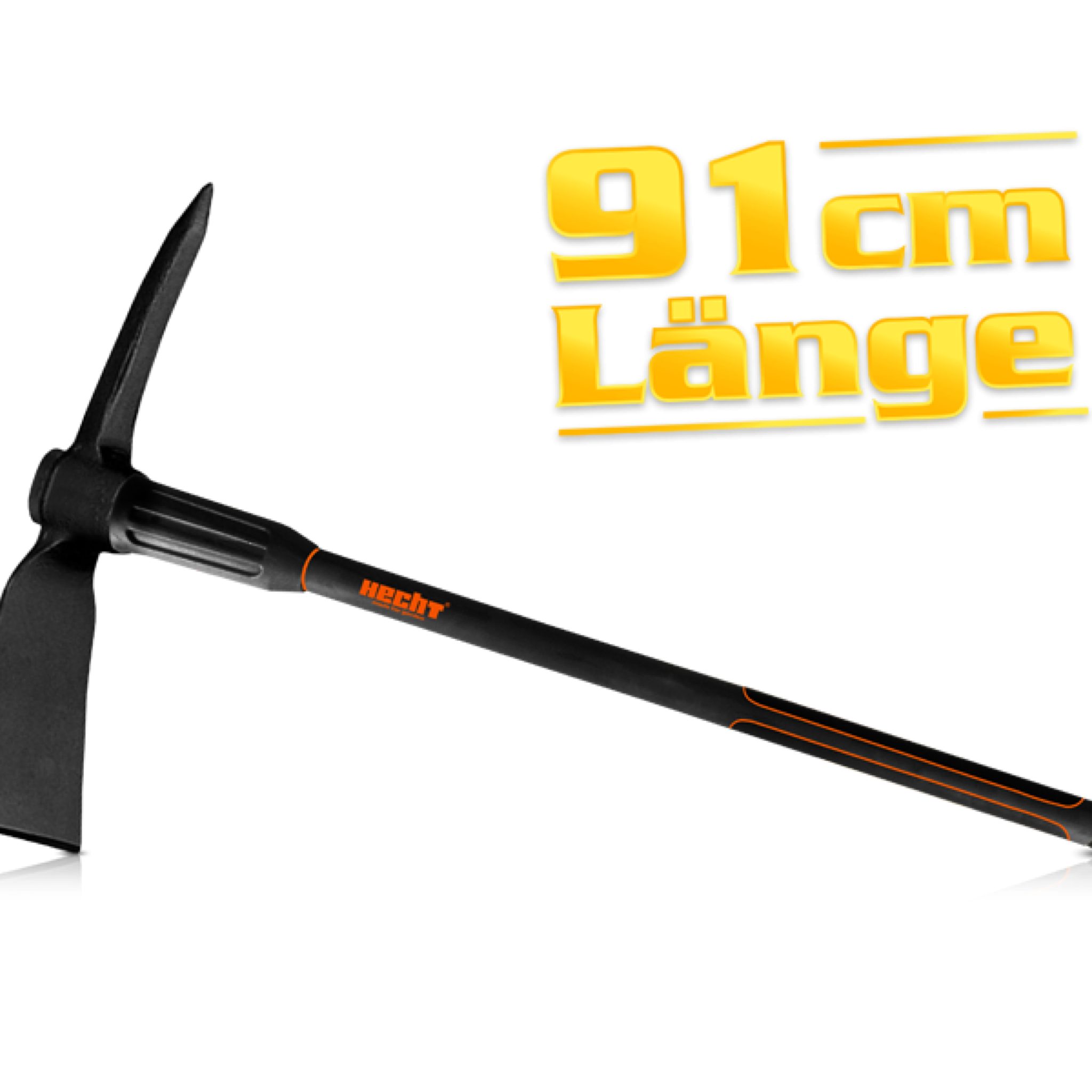 Hecht Gartenhacke Spitzhacke Kreuzhacke 91 cm Länge Fiberglaskern Gummigrif günstig online kaufen