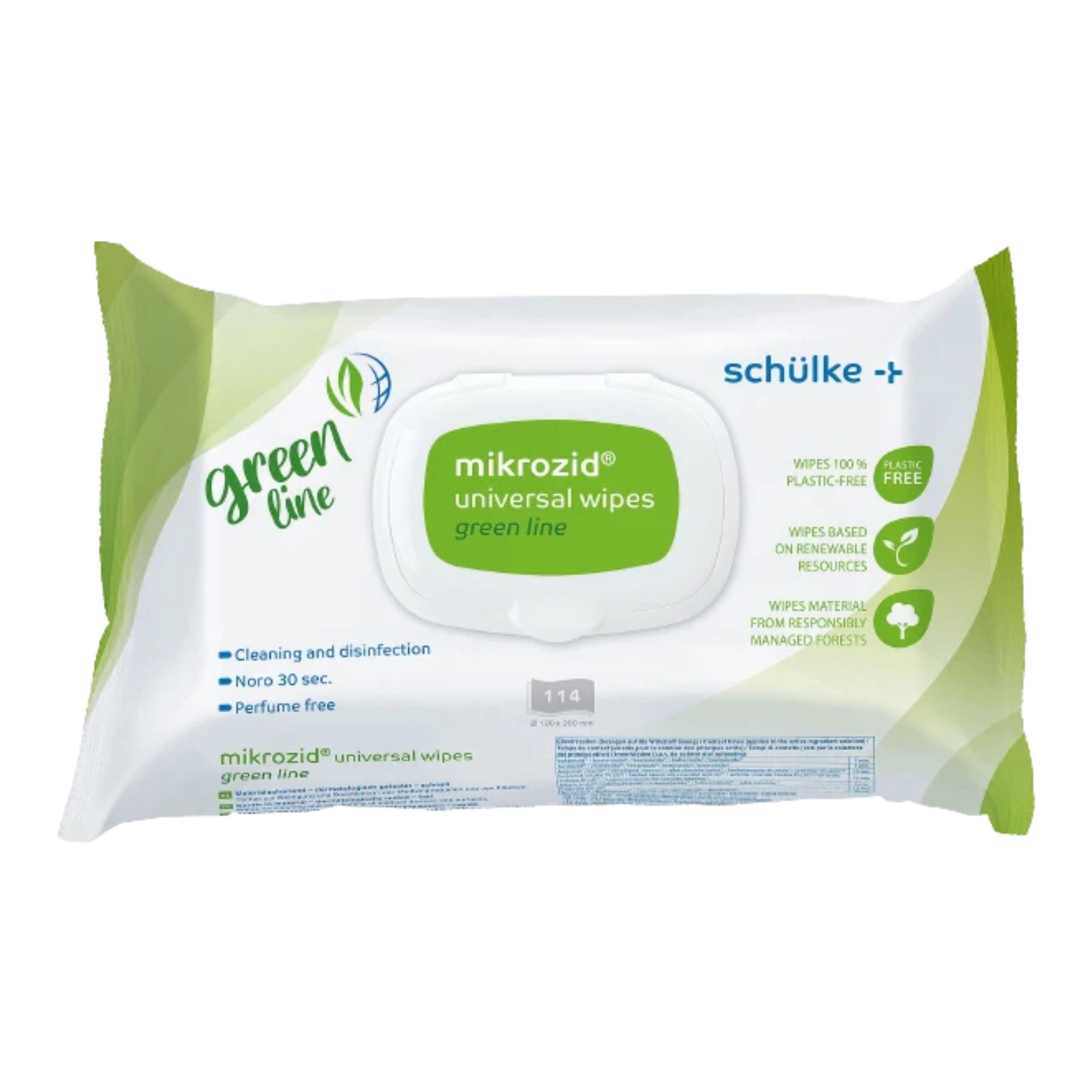 SCHÜLKE & MAYR GmbH mikrozid® universal p wipes free line - Desinfektionstücher 114 Tücher Oberflächen-Desinfektionsmittel