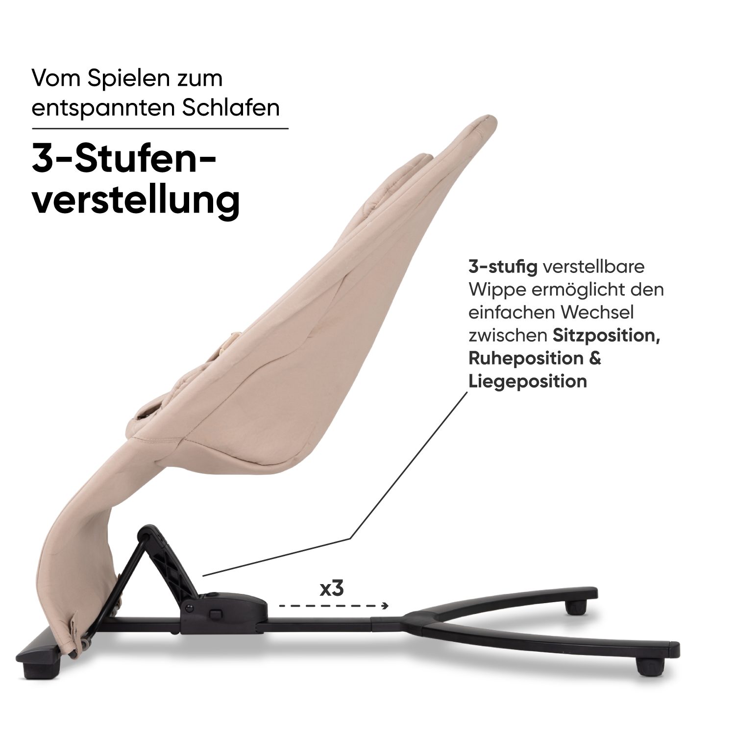 my junior Babywippe my junior® Motion Bouncer Babywippe (8-tlg), inkl. Spielbügel mit Stofftieren & Neugeborenen-Einlage