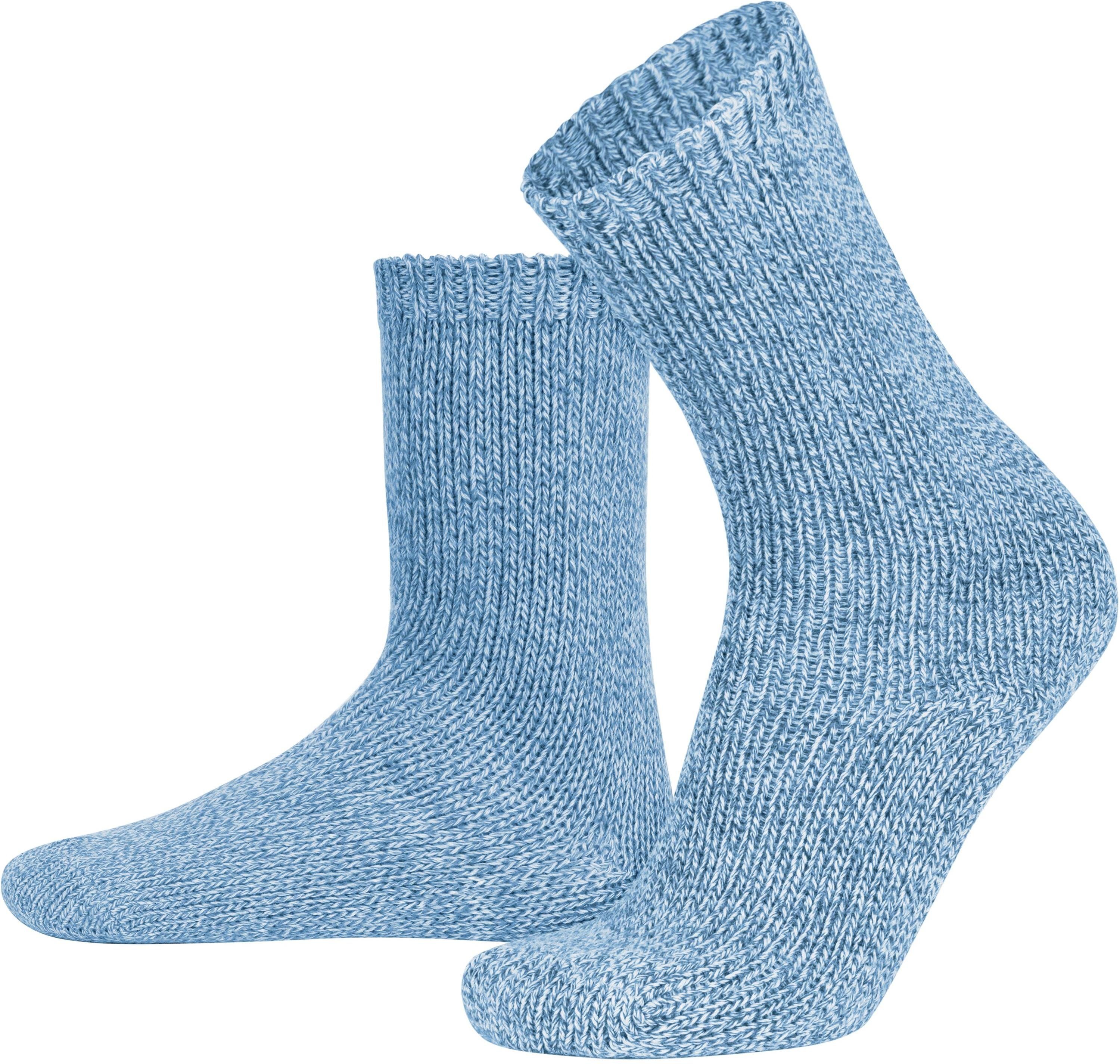 normani Thermosocken 2 Strickwollsocken aus Baum- und Schafwolle (2er Set, 2 Paar) Warm und Weich: Die Wintersocken mit Schaf- und Baumwolle Blau