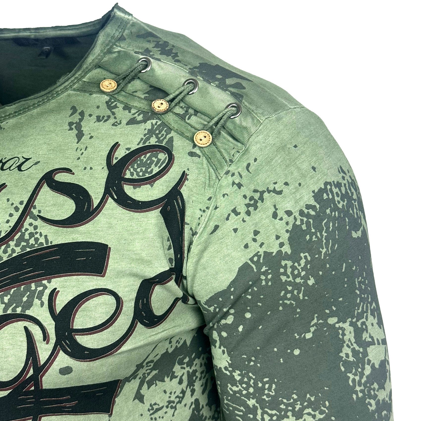 Baxboy Longshirt Baxboy Herren Longsleeve Langarmshirt Shirt Mit Rundhalskragen B-706 – Bild 3 von 5