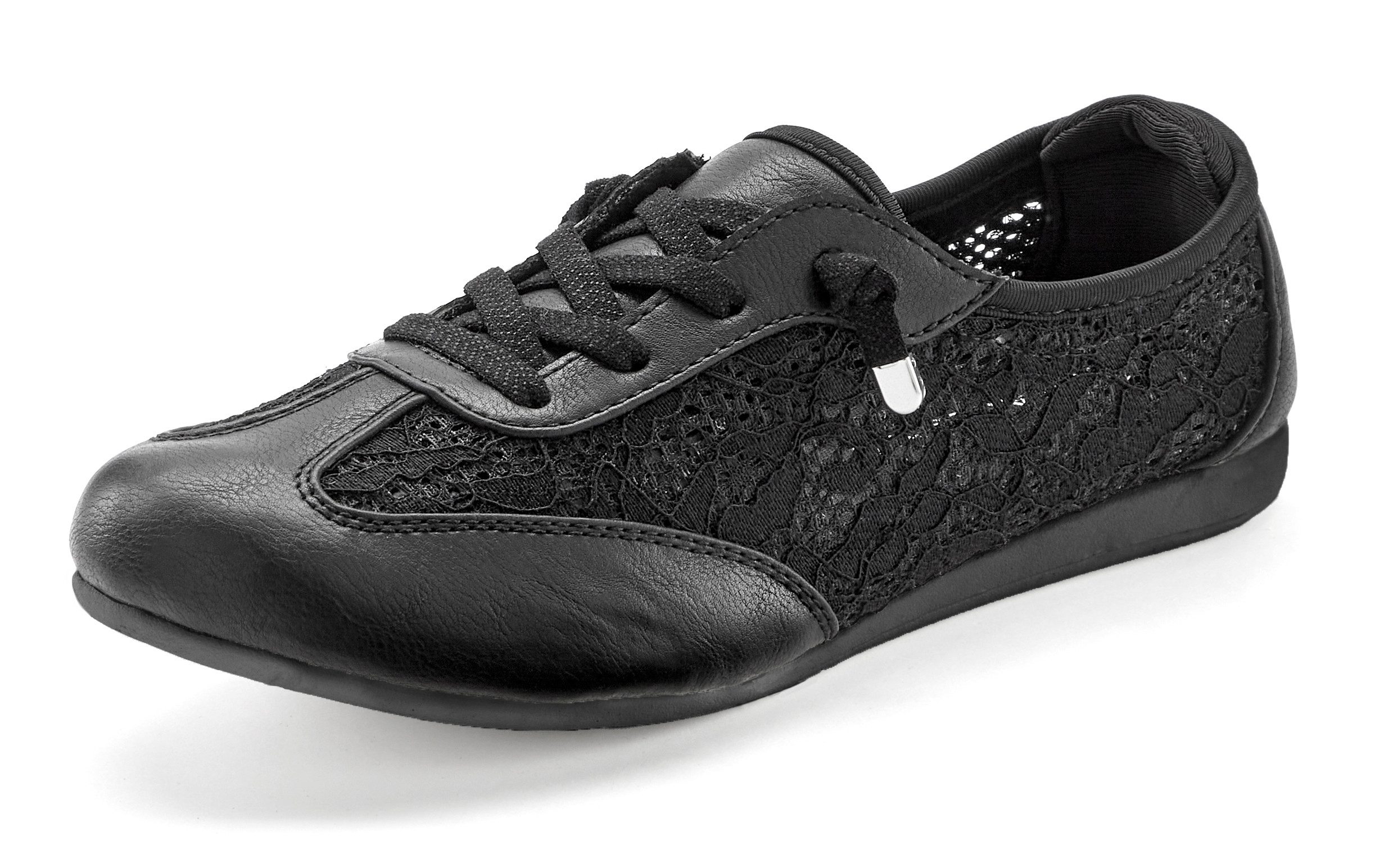 LASCANA Freizeitschuh, Halbschuh, Slip-On-Sneaker, Sneaker mit modischen Spitzendetails & herausnehmbarer Innensohle VEGAN