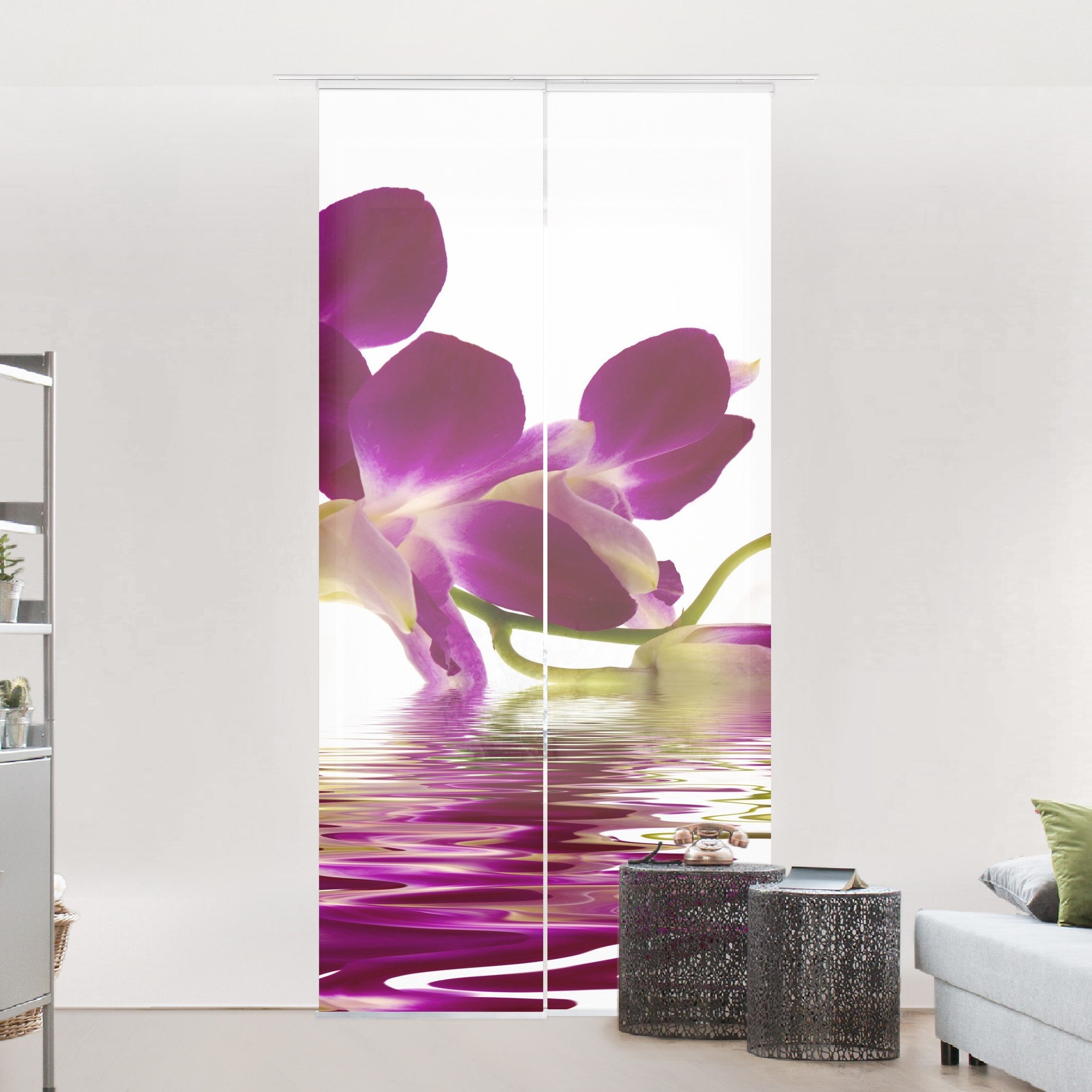 Bilderdepot24 Schiebegardine modern Flächenvorhang blickdicht Pink günstig online kaufen