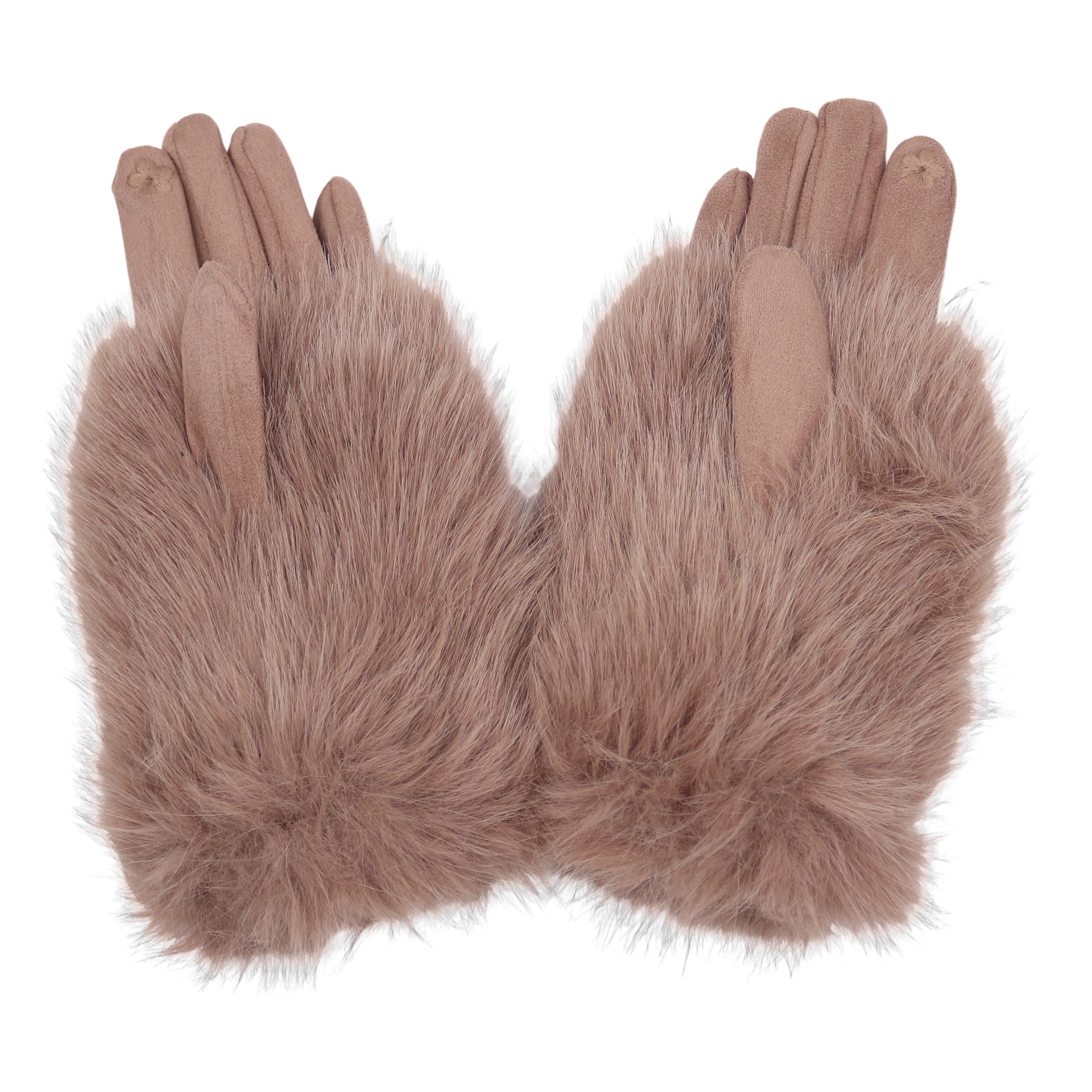 MIRROSI Thermohandschuhe Damen Handschuhe aus Kunstfell günstig online kaufen