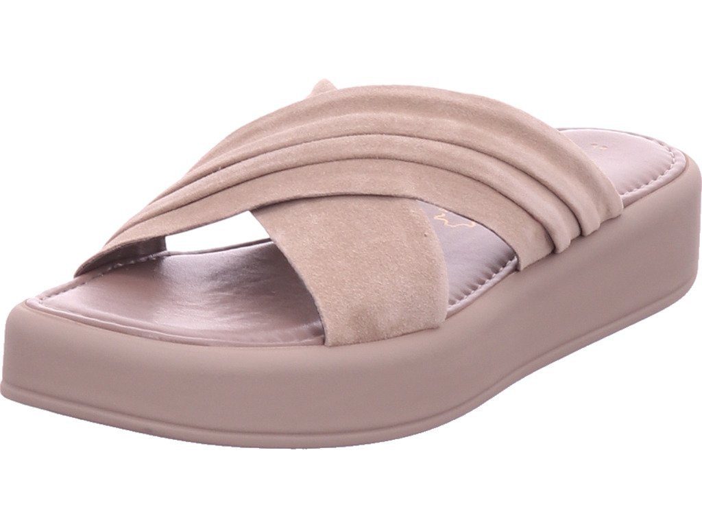 MARCO TOZZI Marco Tozzi Woms Slides Damen Pantolette Sandalen Hausschuhe Clogs Slipper sand-taupe 2-2-27214-28/3 Pantolette